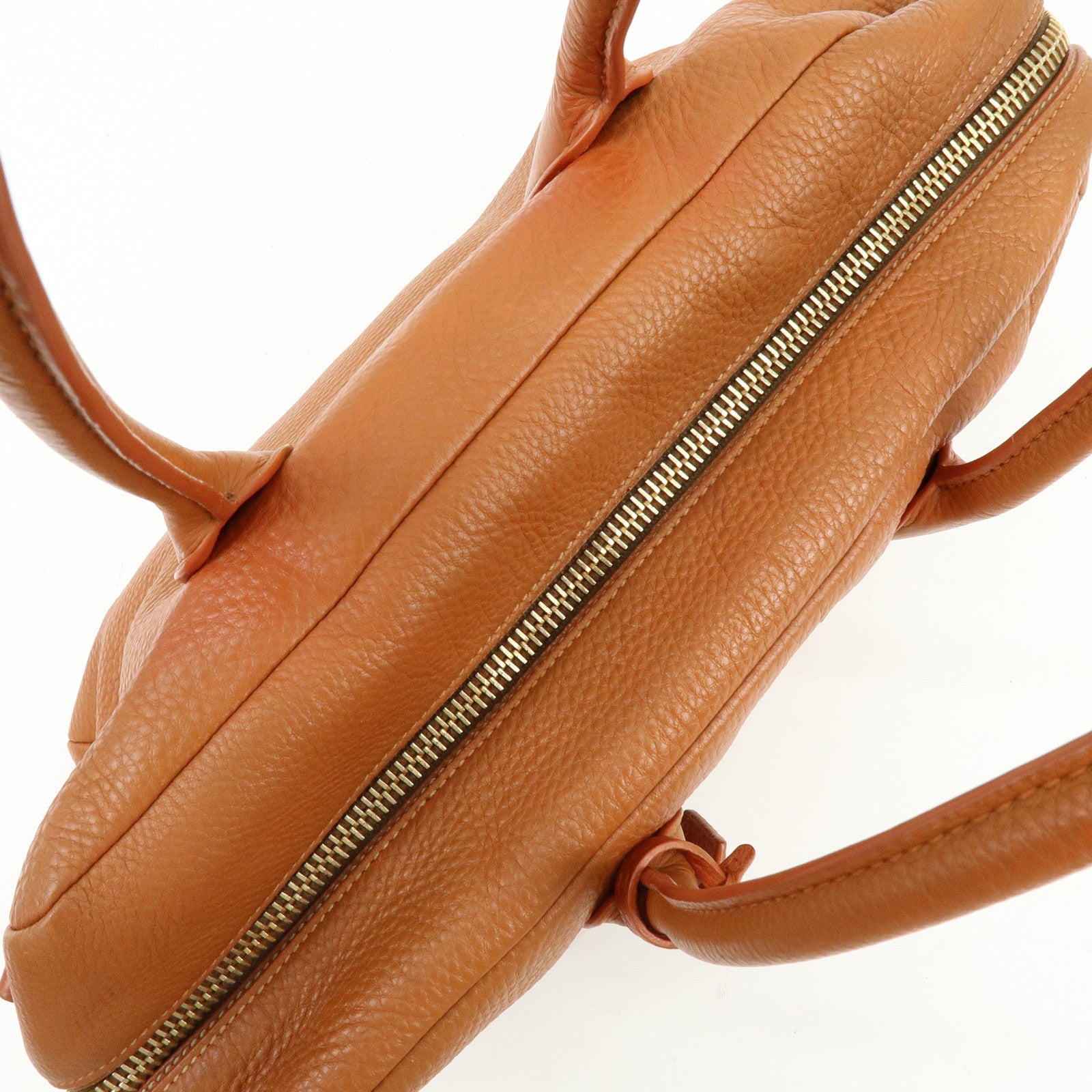 PRADA Leather 2Way Bag Hand Bag Shoulder Bag Light Brown BL0816