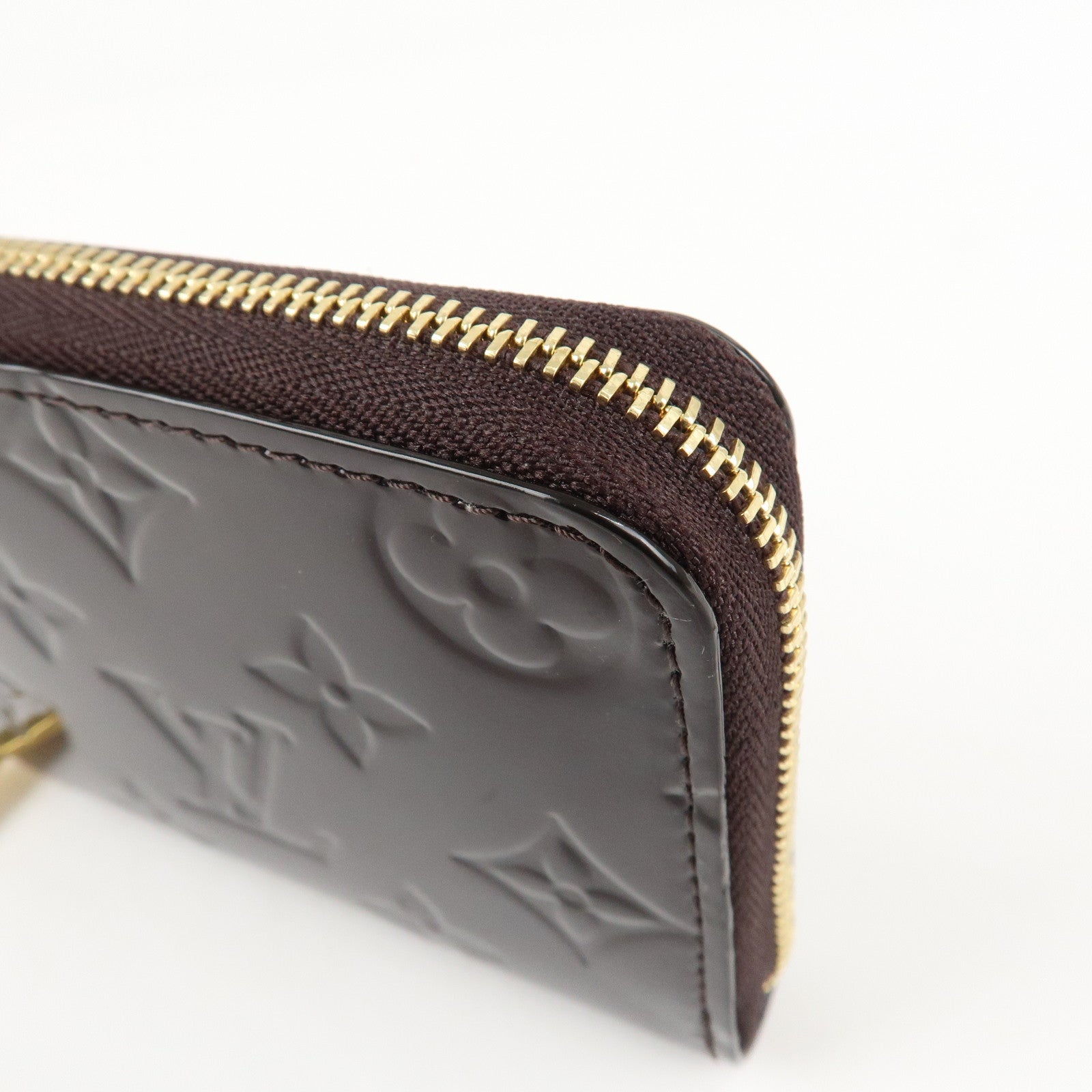Louis Vuitton Monogram Vernis Zippy Coin Purse Amarante M93607 Used