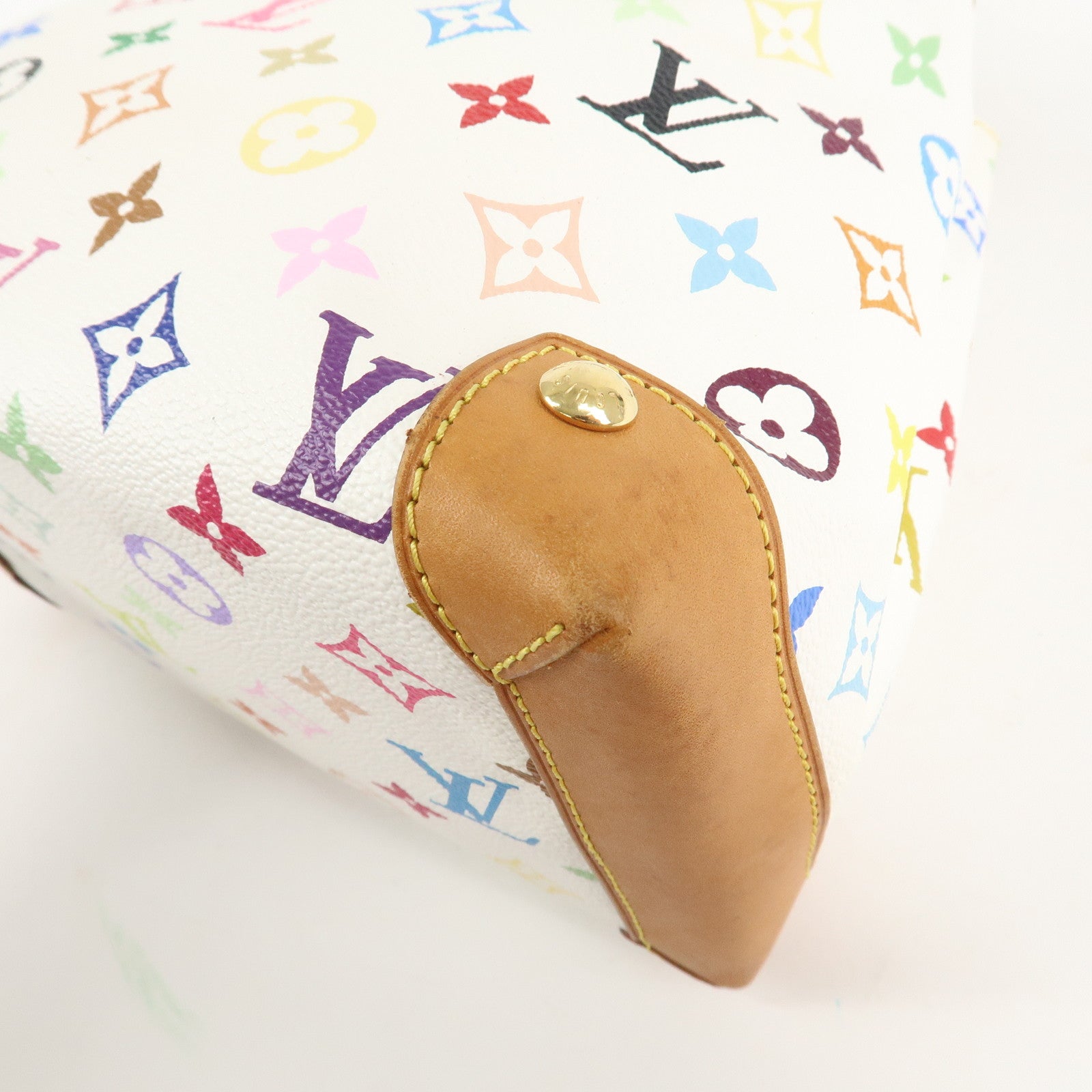 Louis Vuitton Monogram Multicolor Audra Hand Bag Blanc M40047 Used