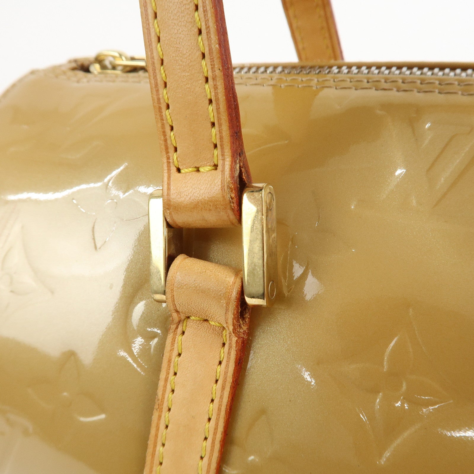 Louis Vuitton Monogram Vernis Bedford Hand Bag Beige M91006