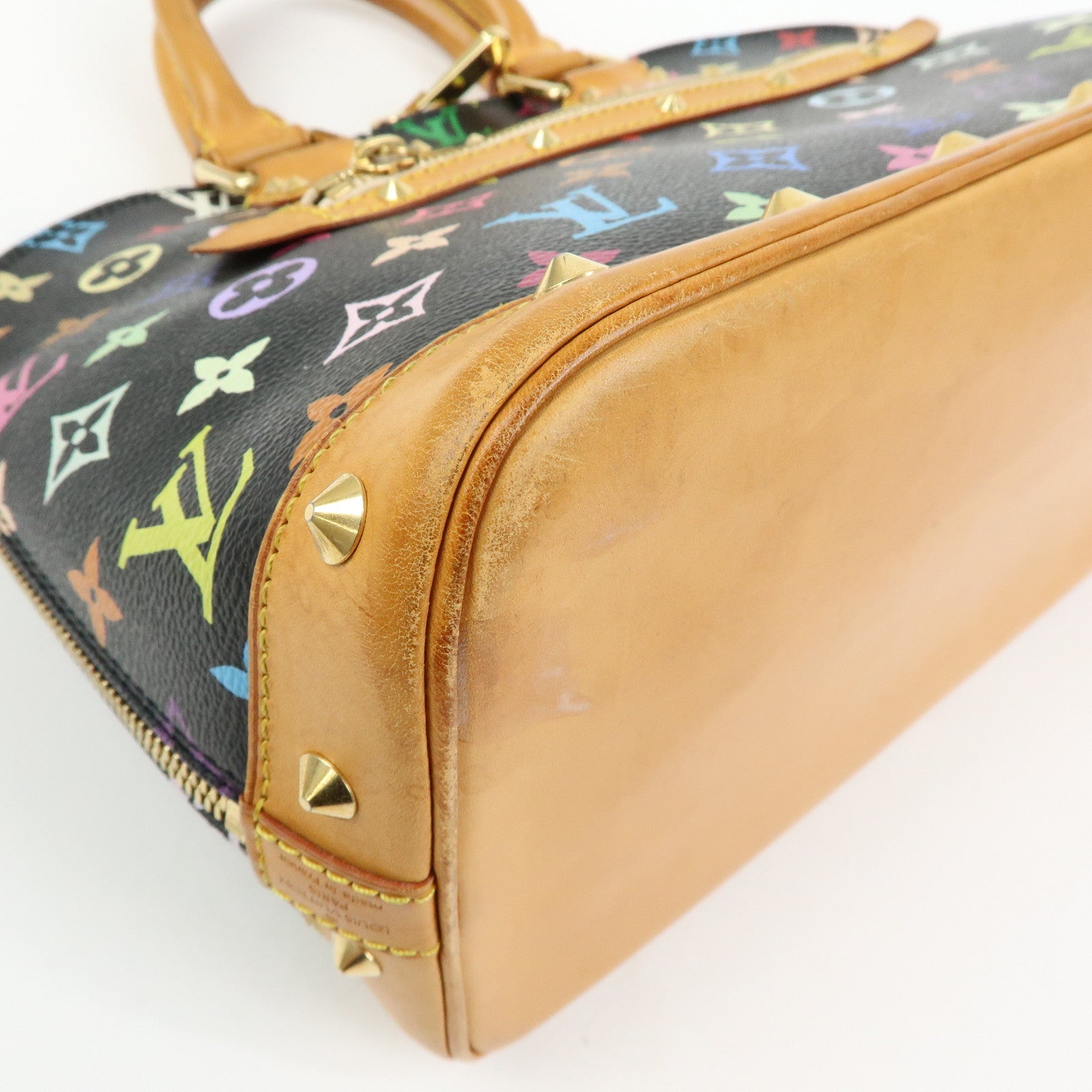 Louis Vuitton Monogram Multicolor Alma PM Hand Bag Noir M40444