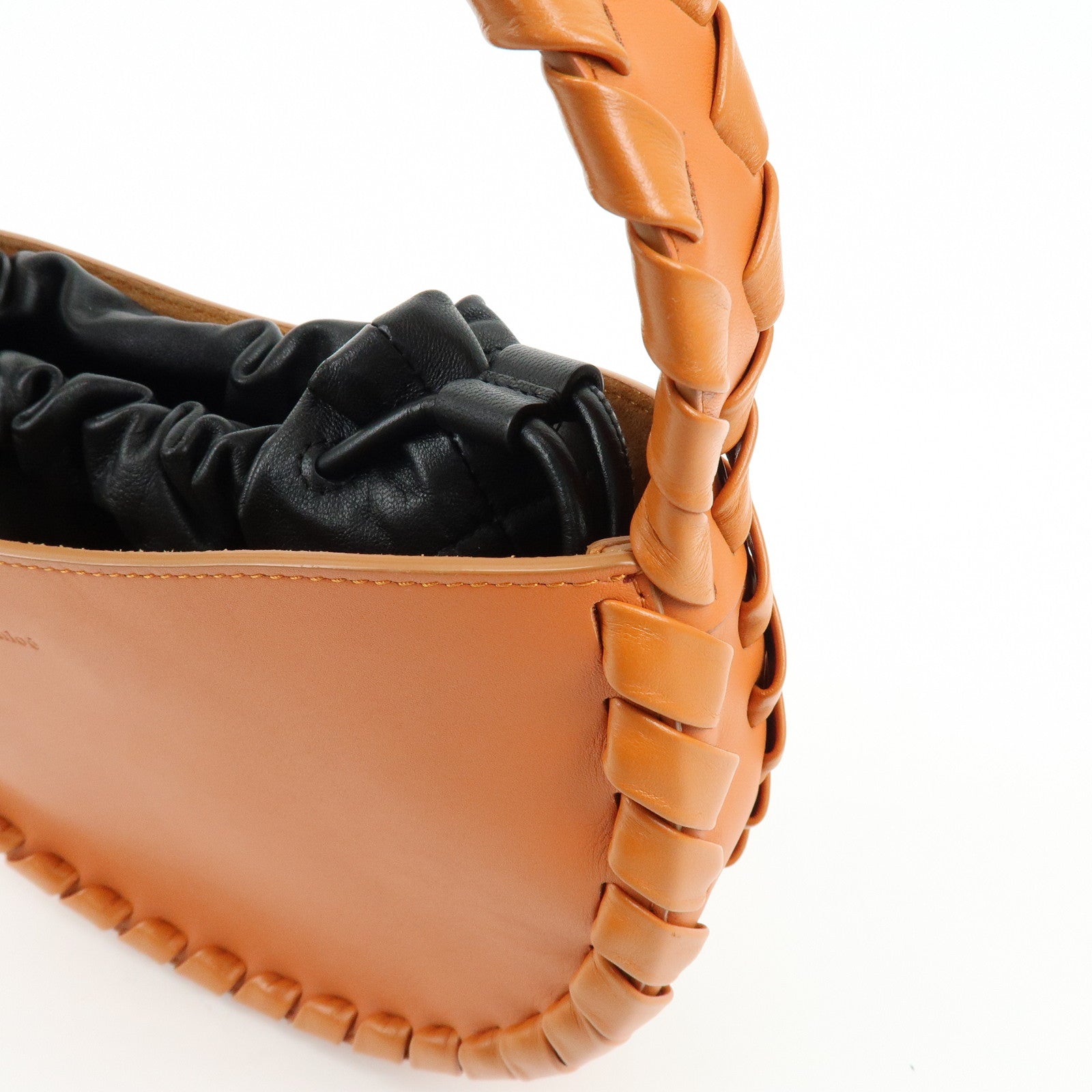 Chloe Mate Leather Shoulder Bag Crossbody Bag Orange