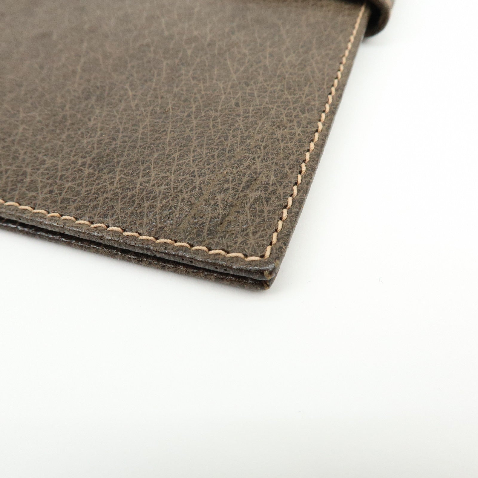 GUCCI Sherry Leather Agenda Cover Planner Cover Passport Case Brown