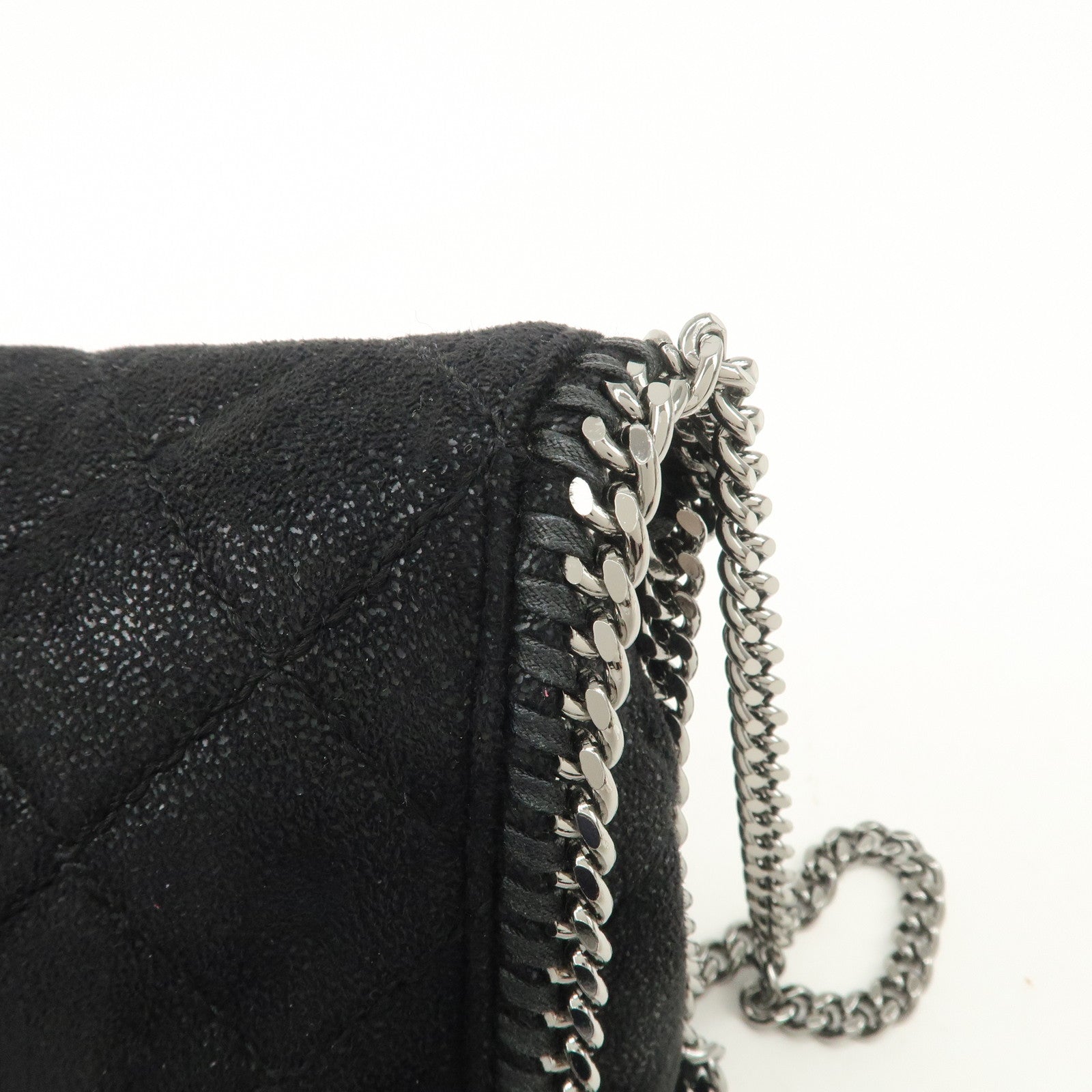 STELLA MCCARTNEY Falabella Quilting 2Way Hand Shoulder Bag Black
