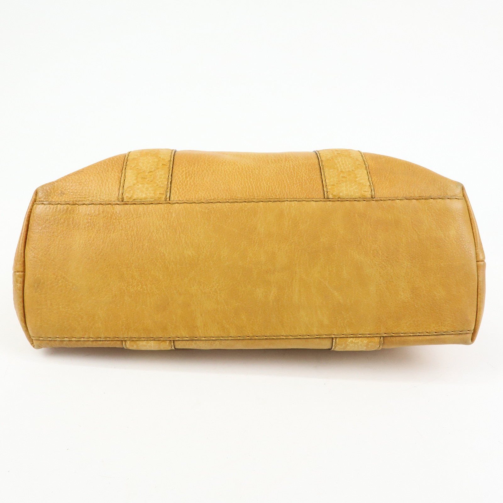 GUCCI Bamboo Bar Guccissima Leather Tote Bag Mustard 232947