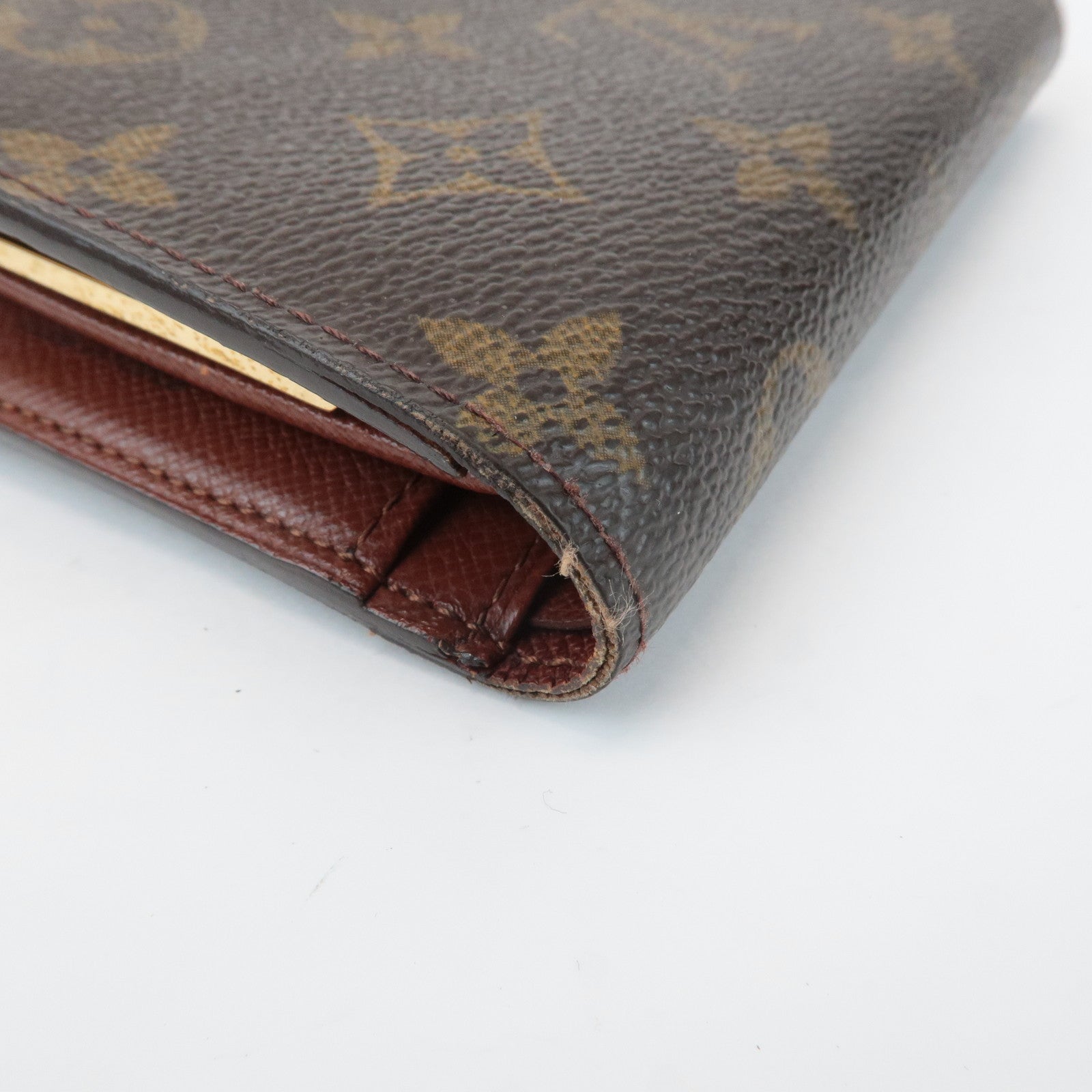 Louis Vuitton Monogram Porte Monnaie Billets Viennois Wallet M61663 Used