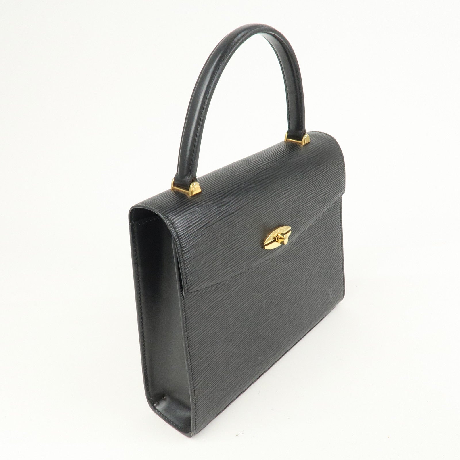Louis Vuitton Epi Leather Malesherbes Hand Bag Noir M52372
