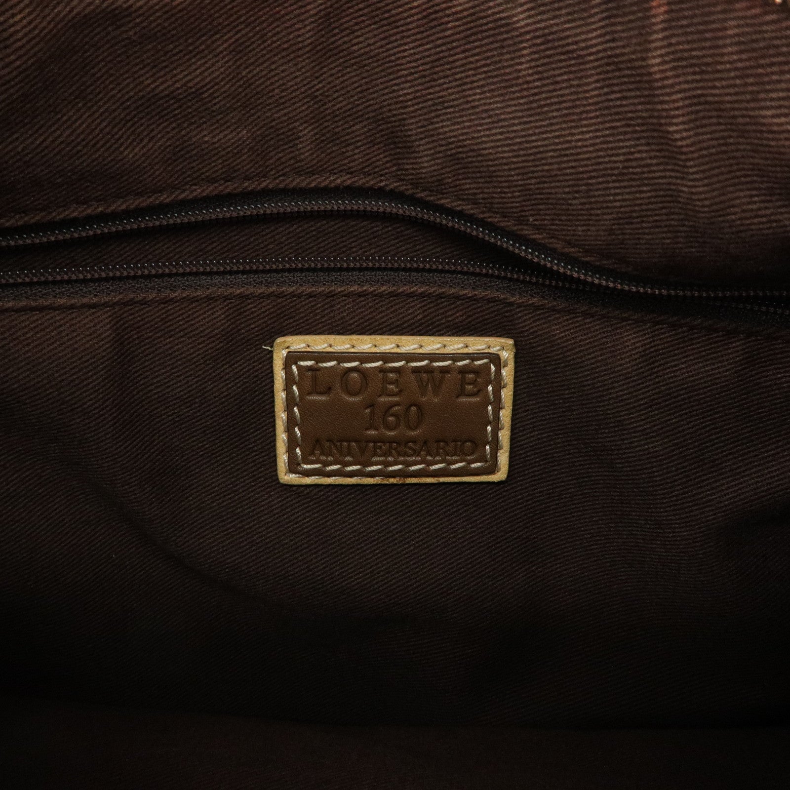 LOEWE Anagram Canvas Suede Leather Shoulder Bag 160th Anniverssary