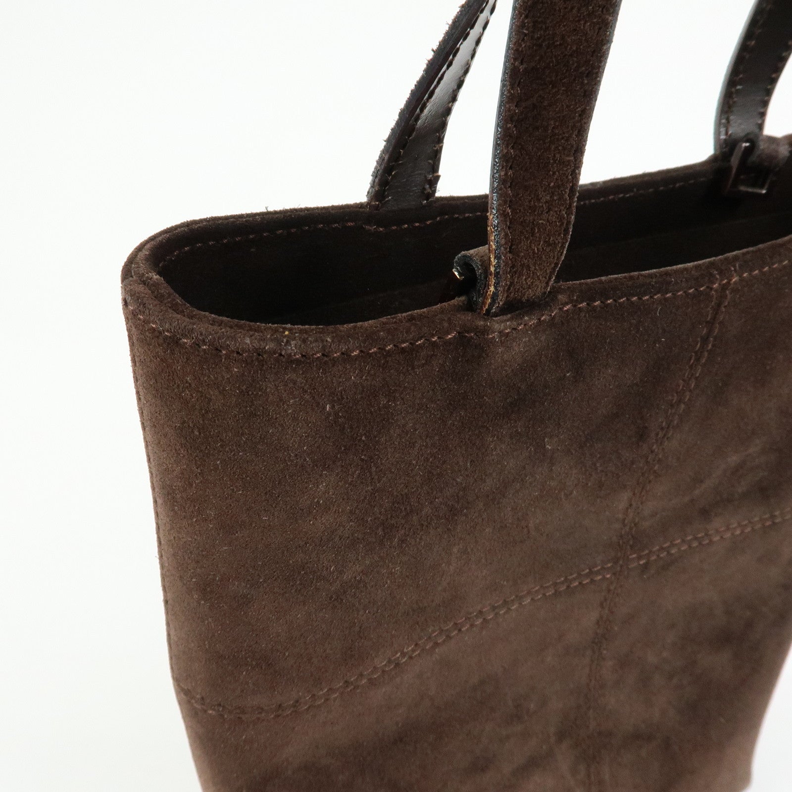 GUCCI Sylvie Suede 2Way Bag Shoulder Hand Bag Brown 000-2113-0553