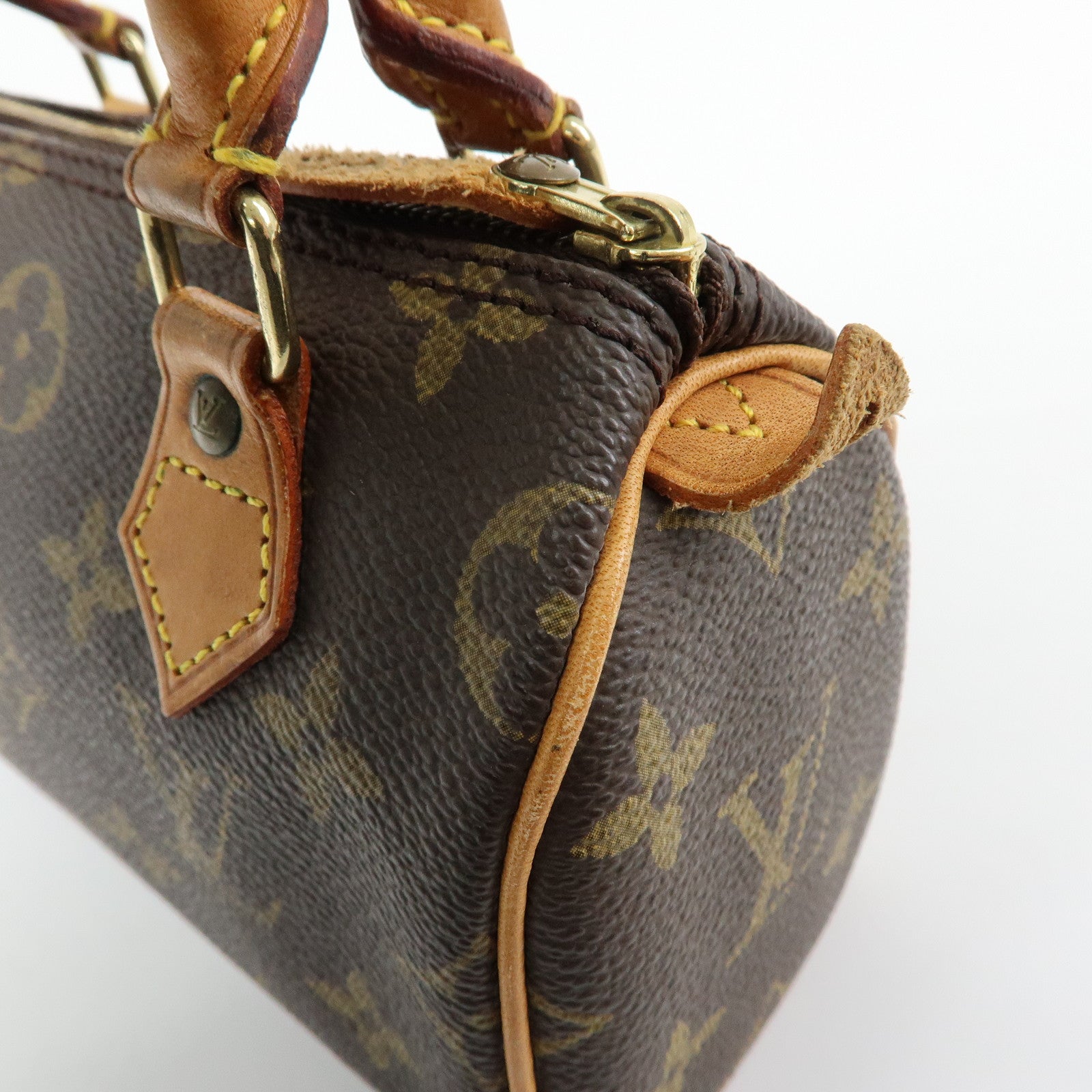 Louis Vuitton Monogram Mini Speedy Hand Shoulder Bag Brown M41534