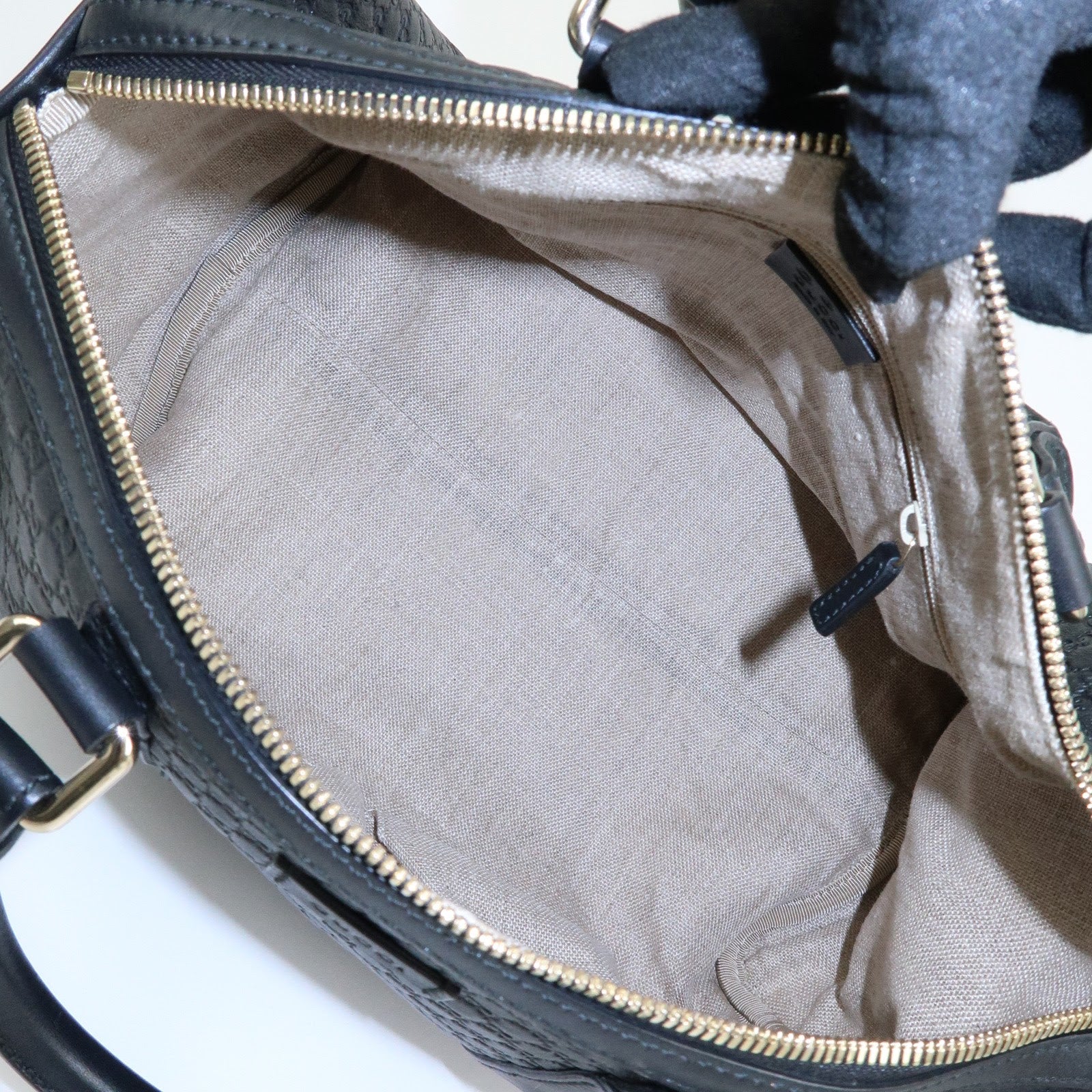 GUCCI Microguccissima Leather 2Way Boston Bag Black 449646