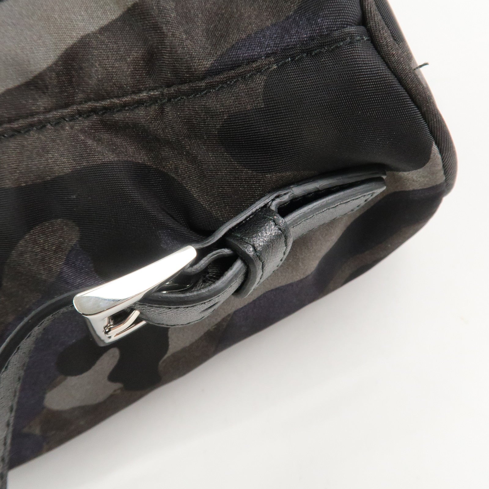 PRADA Triangle Logo Nylon Camouflage Backpack Ruck Sack BZ0032