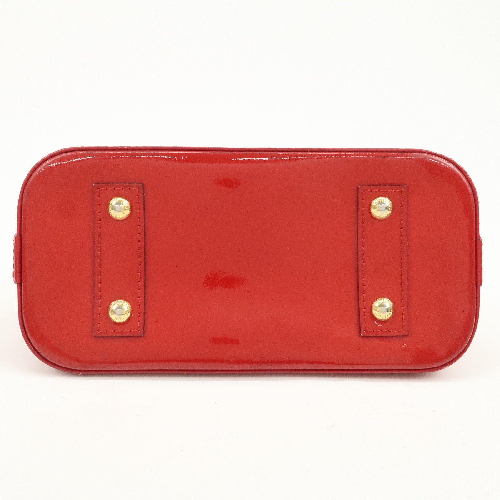 Louis Vuitton Monogram Vernis Alma BB 2Way Hand Bag Cerise M90174
