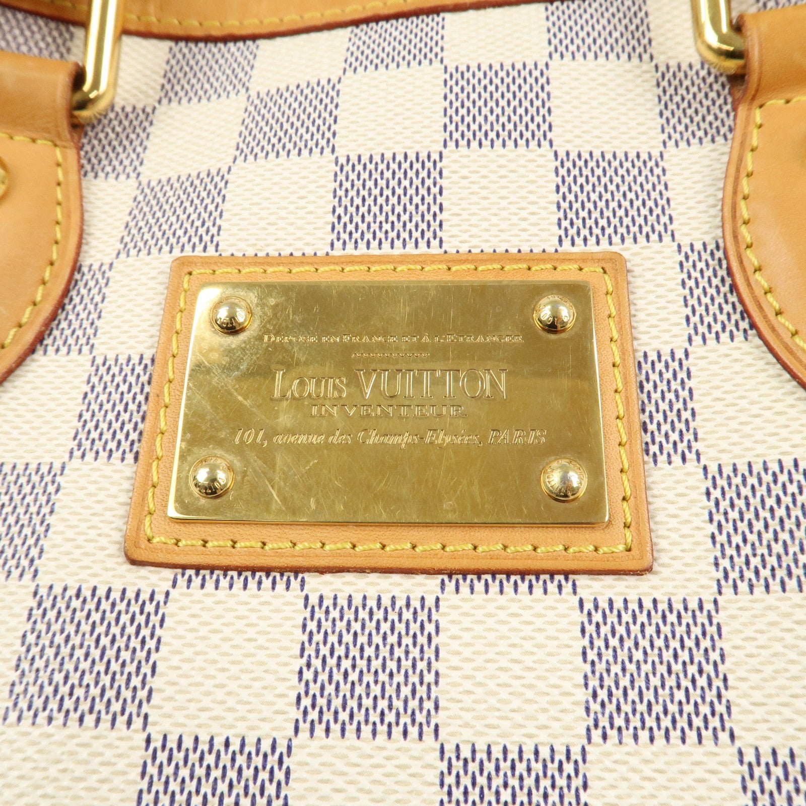 Louis Vuitton Damier Azur Hampstead PM Hand Bag Ivory N51207