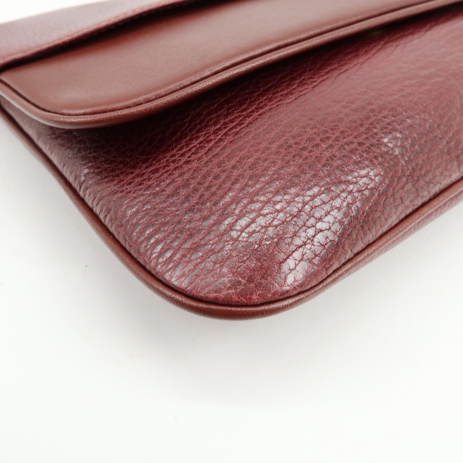 Cartier Must de Cartier Leather Shoulder Bag Crossbody Bag Bordeaux