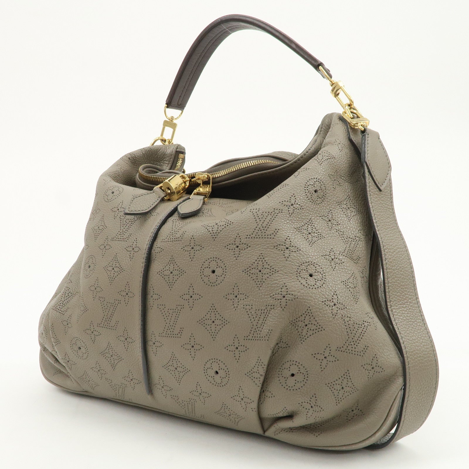 Louis Vuitton Monogram Selene MM 2Way Shoulder Bag Taupe M94213
