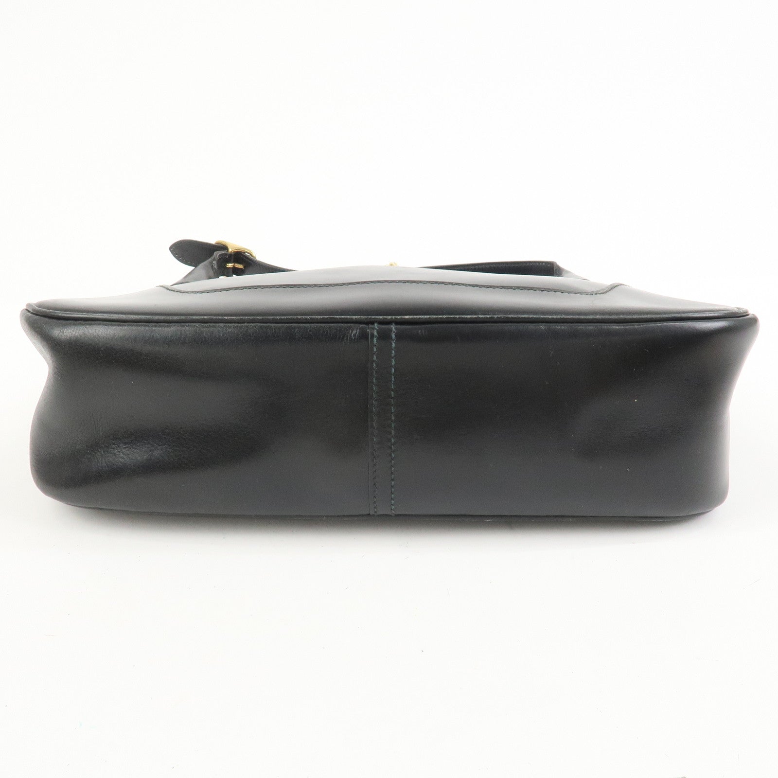 HERMES Trim 31 Courchevel Leather 〇J Stamped Shoulder Bag Balck