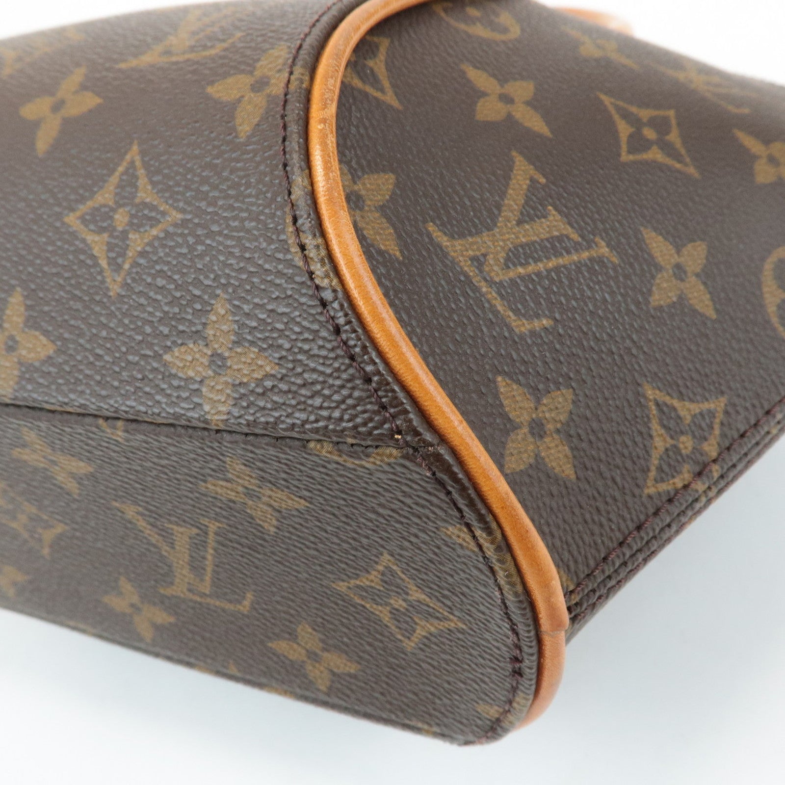 Louis Vuitton Monogram Ellipse PM Hand Bag Brown Gold HDW M51127