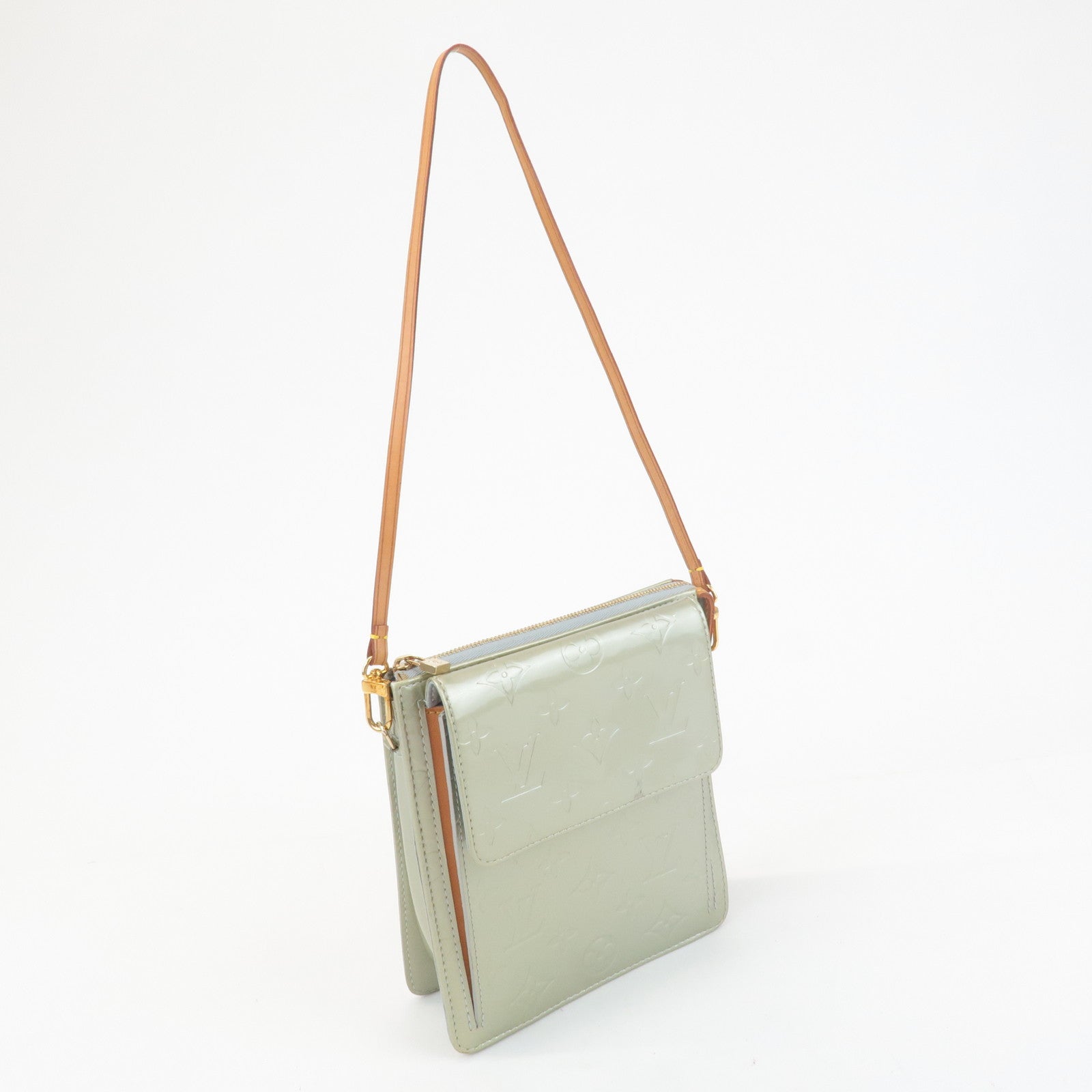 Louis Vuitton Monogram Vernis Motto Shoulder Bag Gray M91030 Used