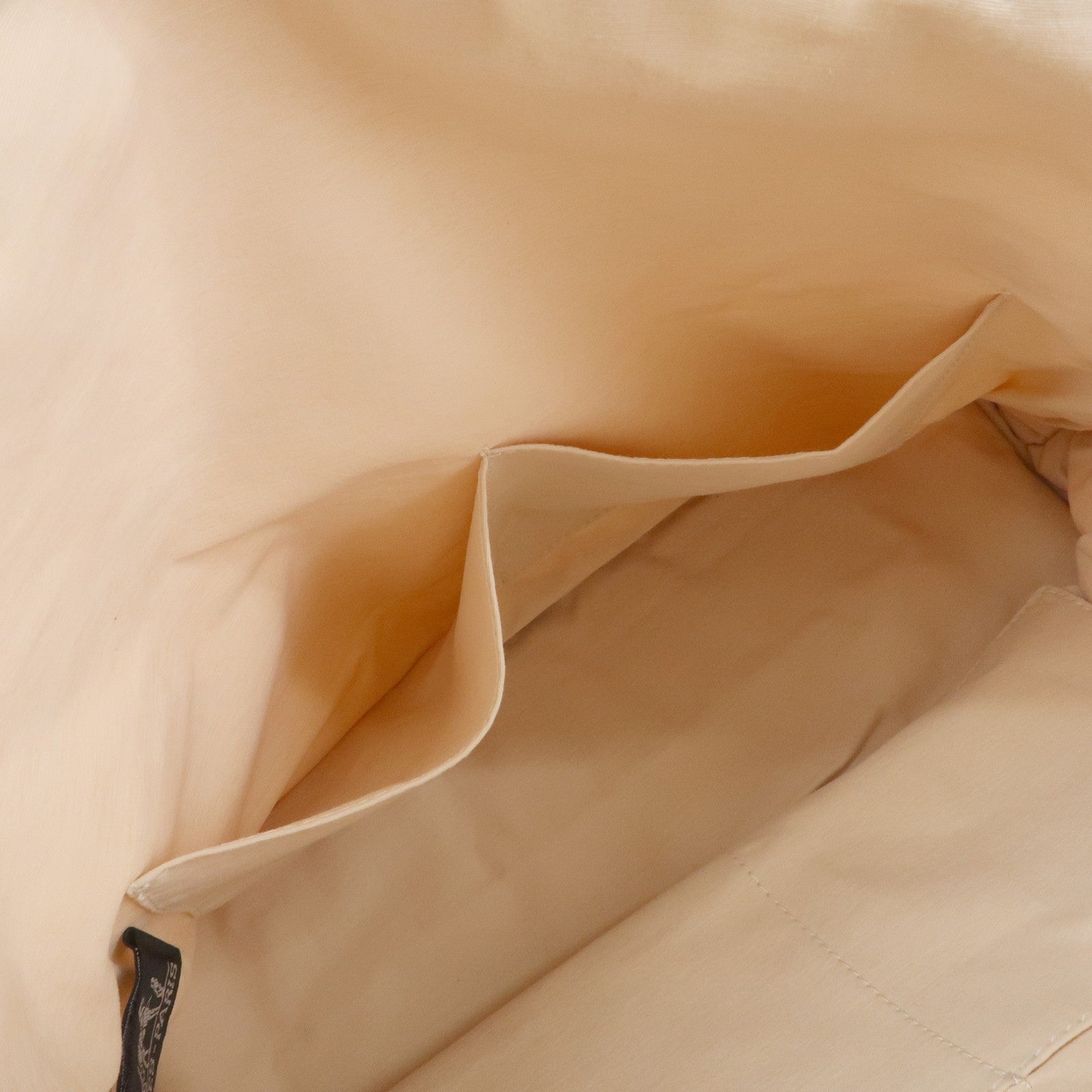 HERMES Bolide Canvas Leather Pouch TGM Natural