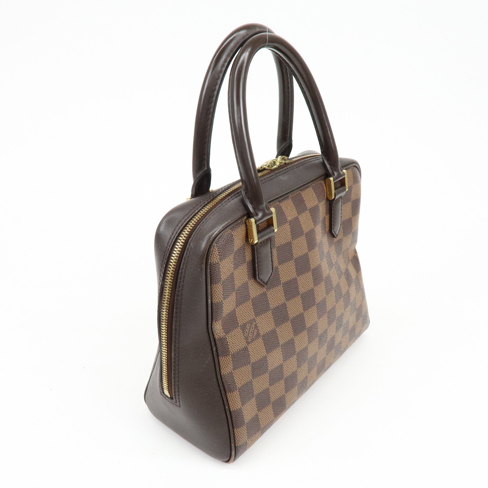 Louis Vuitton Damier Ebene Canvas Leather Brera Hand Bag N51150