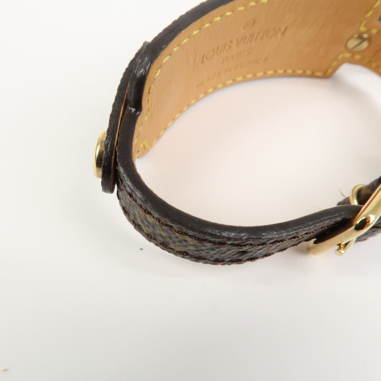 Louis Vuitton Monogram Porte Address Bracelet Brown M92577