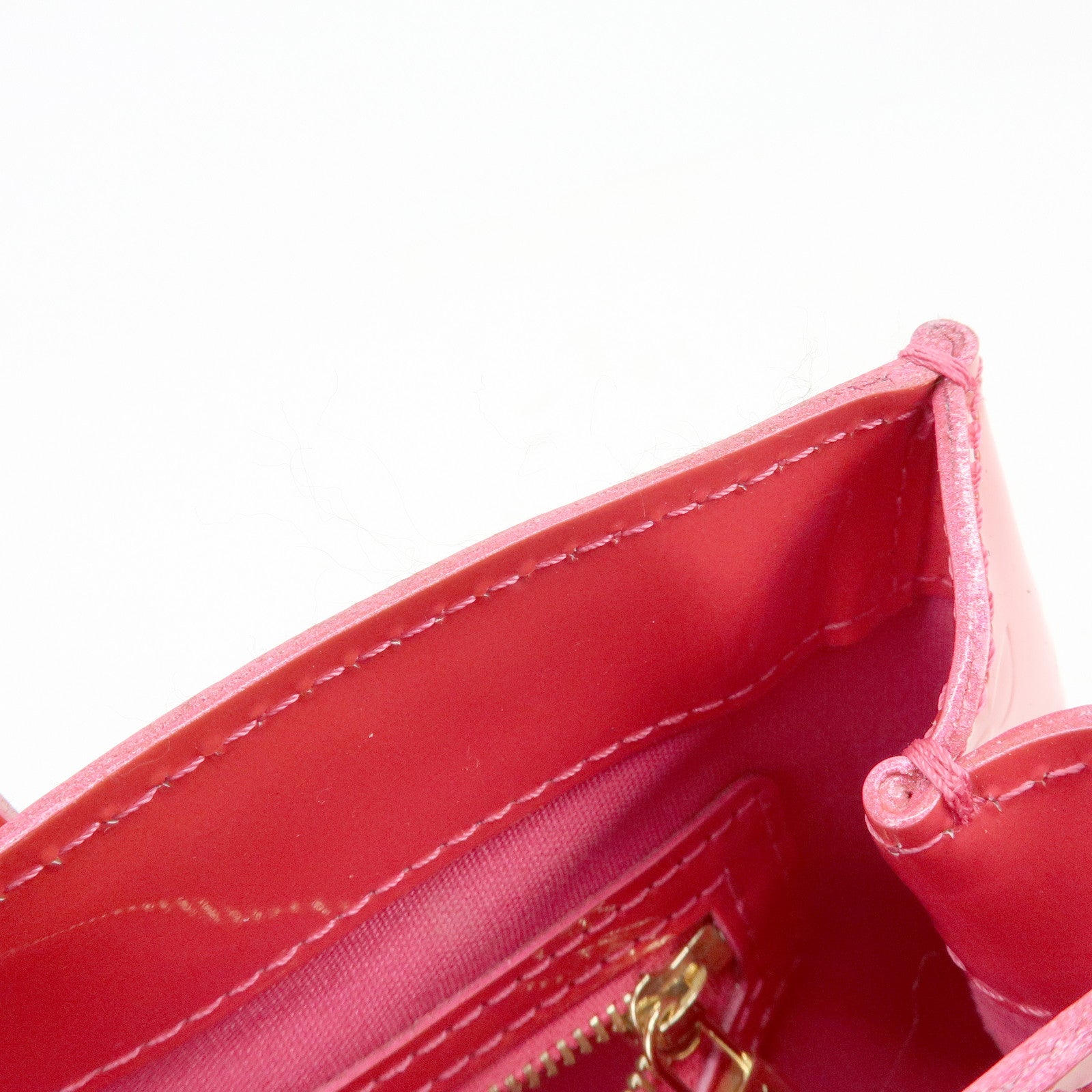 Louis Vuitton Monogram Vernis Wilshire PM Hand Bag Rose Pop M93643