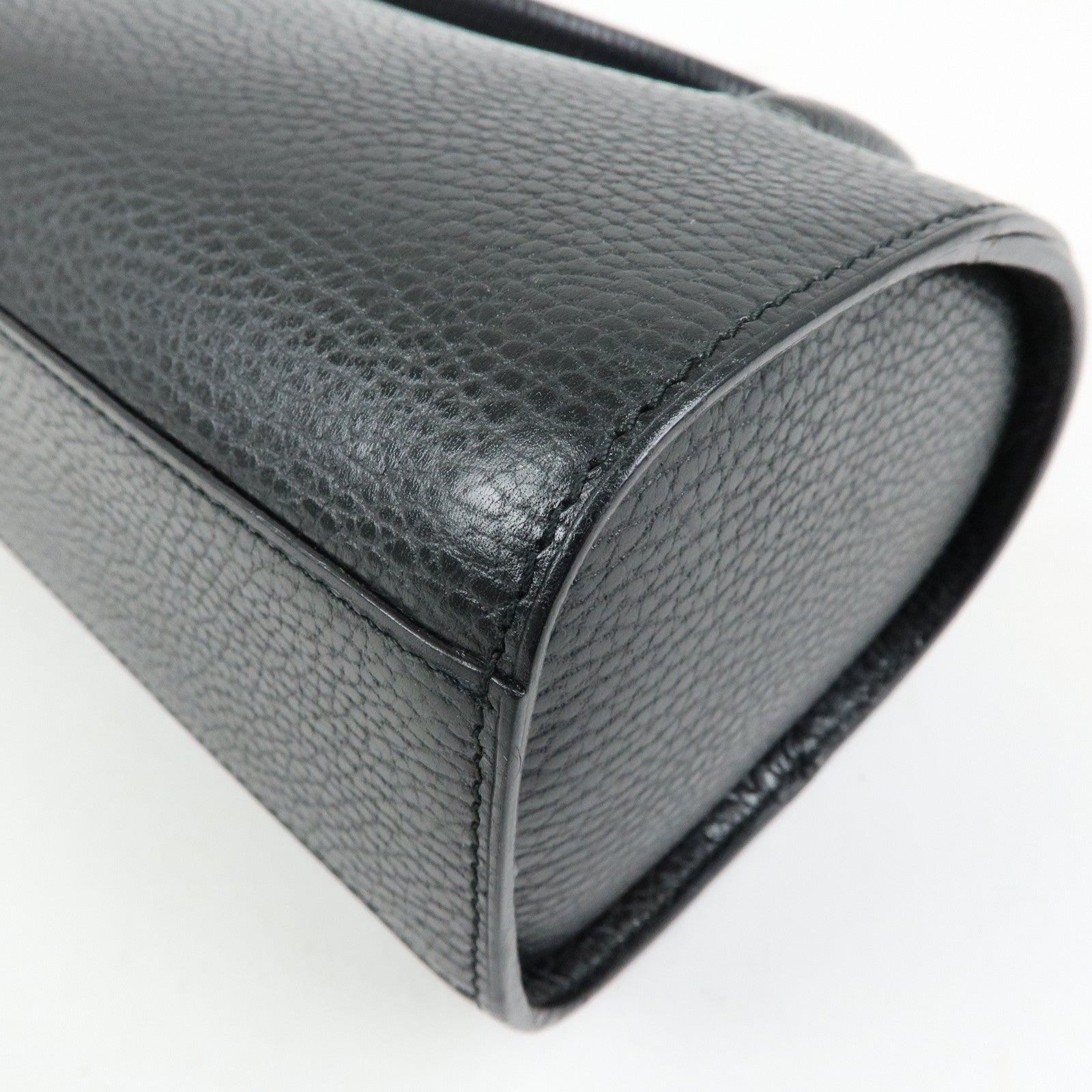 Cartier Must de Cartier Leather 2Way Bag Shoulder Hand Bag Black