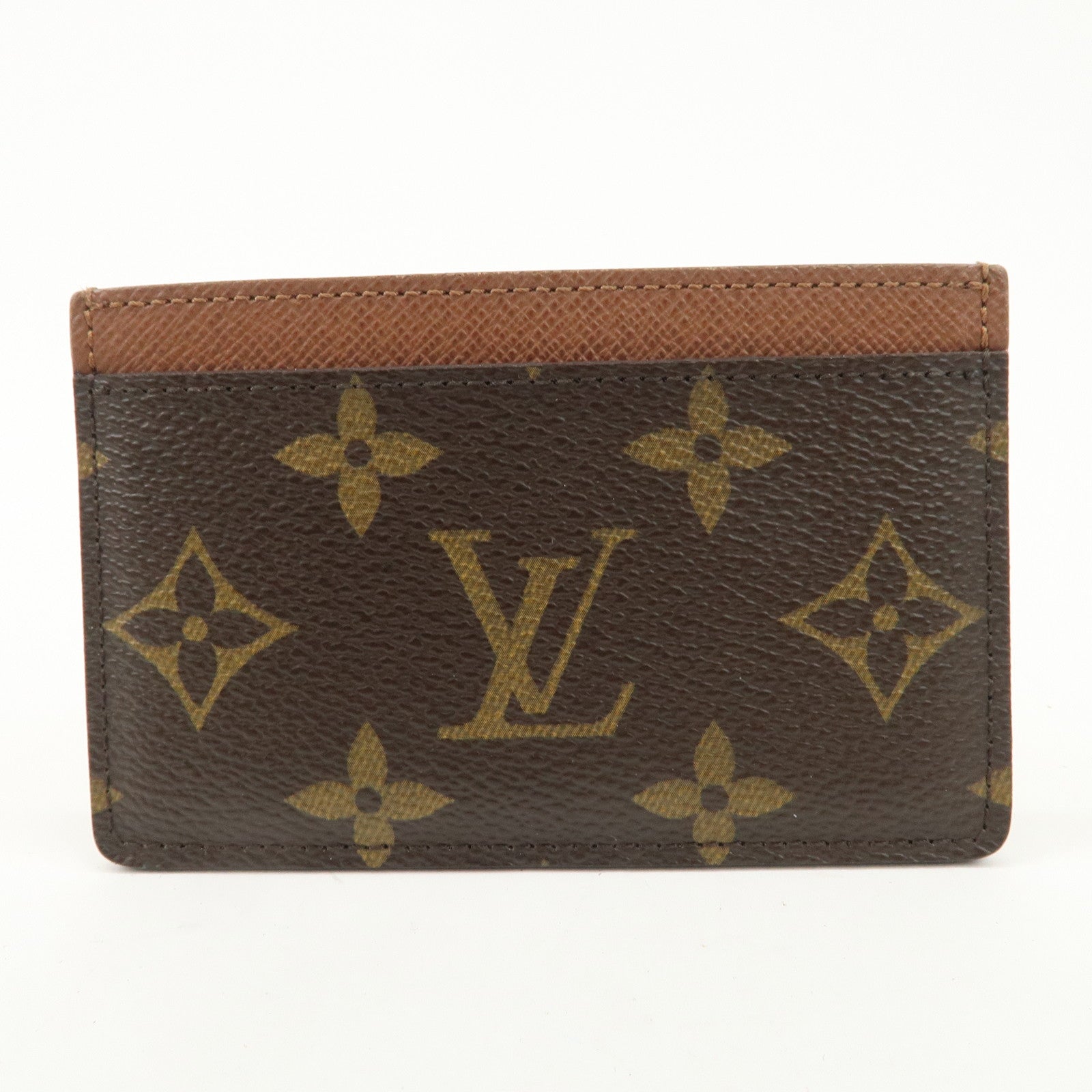 Louis Vuitton Monogram Canvas Porte Cartes Card Case M61733 Used