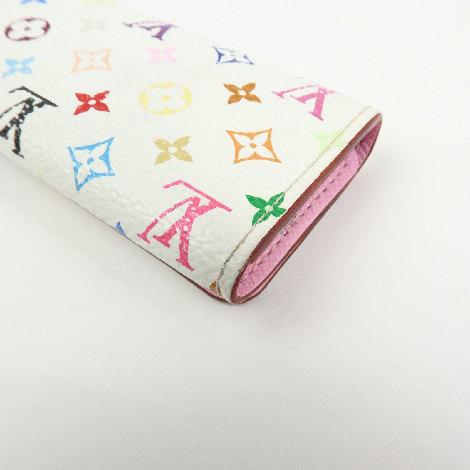 Louis Vuitton Monogram Multicolor Multiclés 4 Key Case Blanc M60043