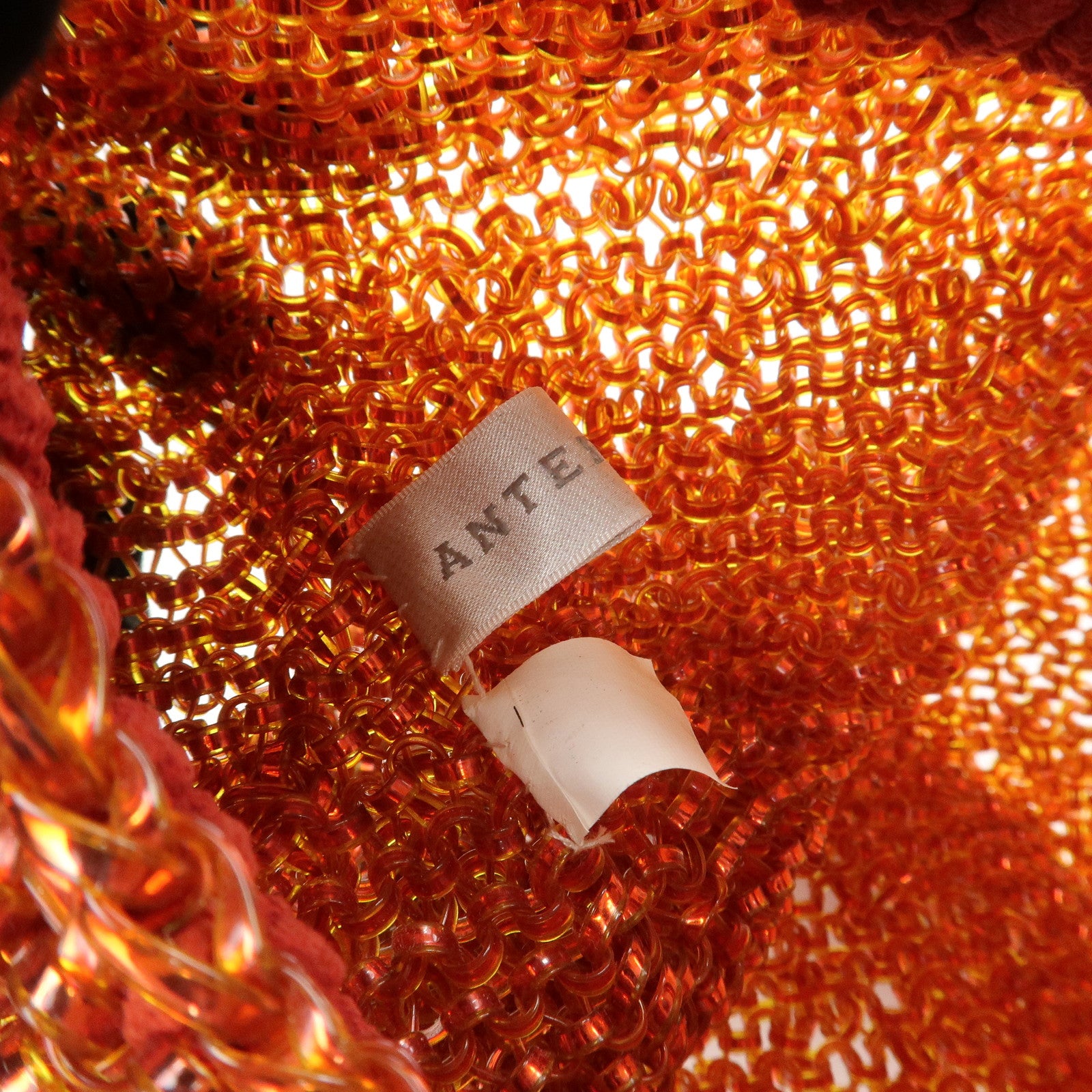 ANTEPRIMA Wire Bag PVC Shoulder Bag Hand Bag Orange