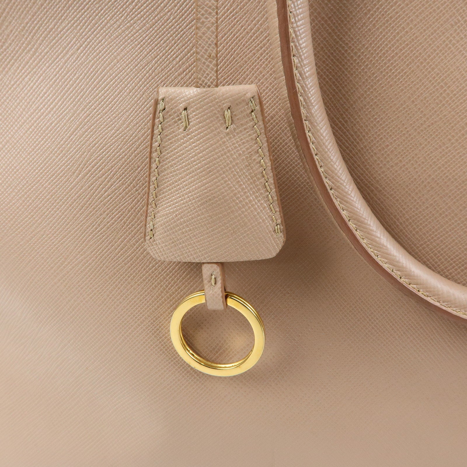 PRADA Triangle Logo Galleria Saffiano Leather Tote Hand Bag Pink