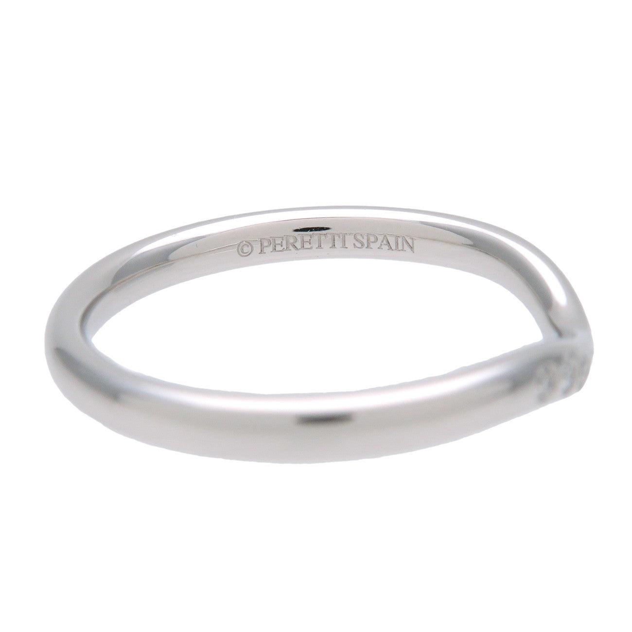 Tiffany & Co Curved Band 9P Diamond Ring PT950 Platinum US5.5 EU51