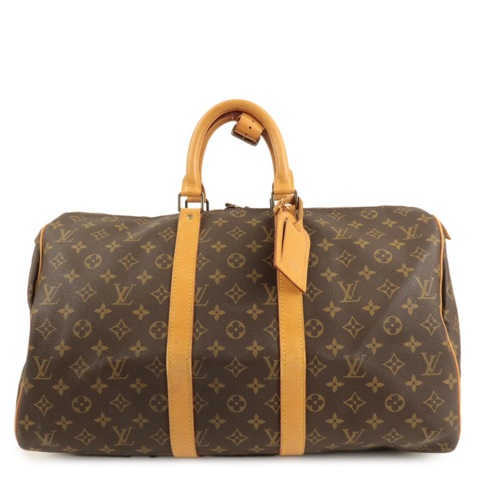 Louis Vuitton Monogram Keep All 45 Boston Bag Brown M41428