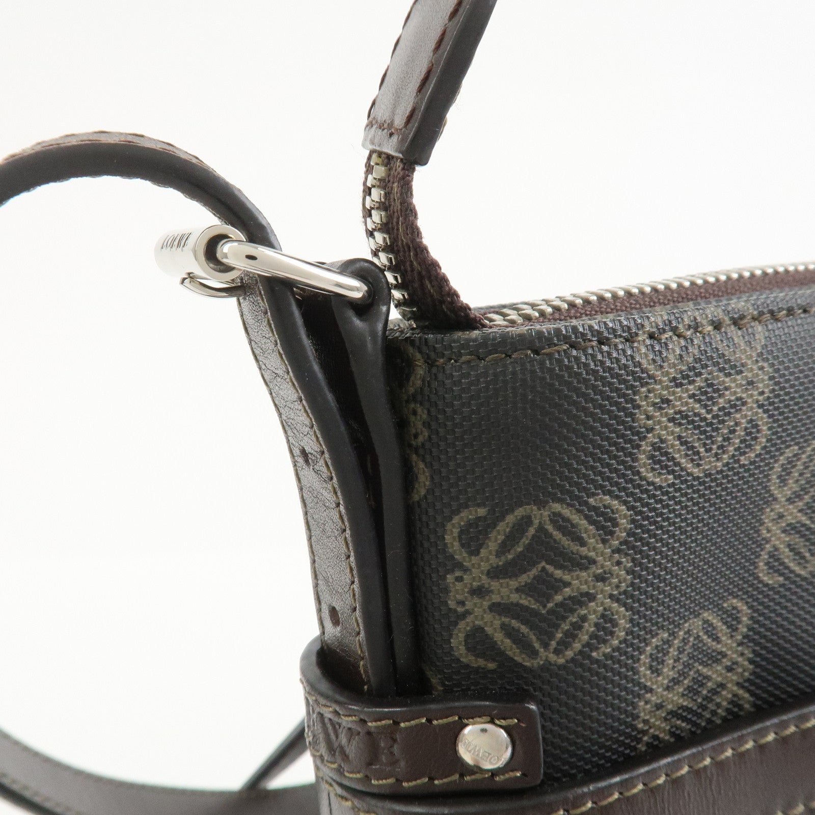 LOEWE Repeat Anagram Logo PVC Leather Shoulder Bag Crossbody Bag