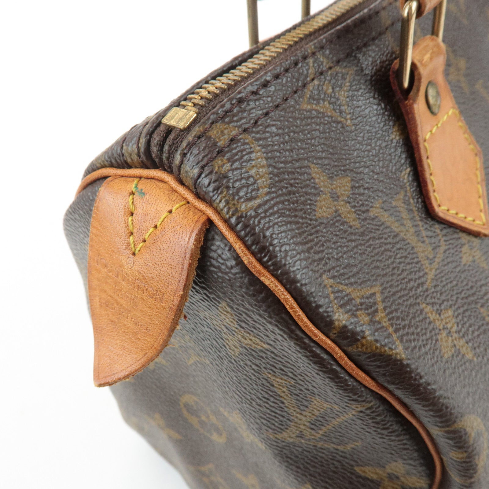 Louis Vuitton Monogram Speedy 25 Hand Bag Boston Bag Brown M41528 Used