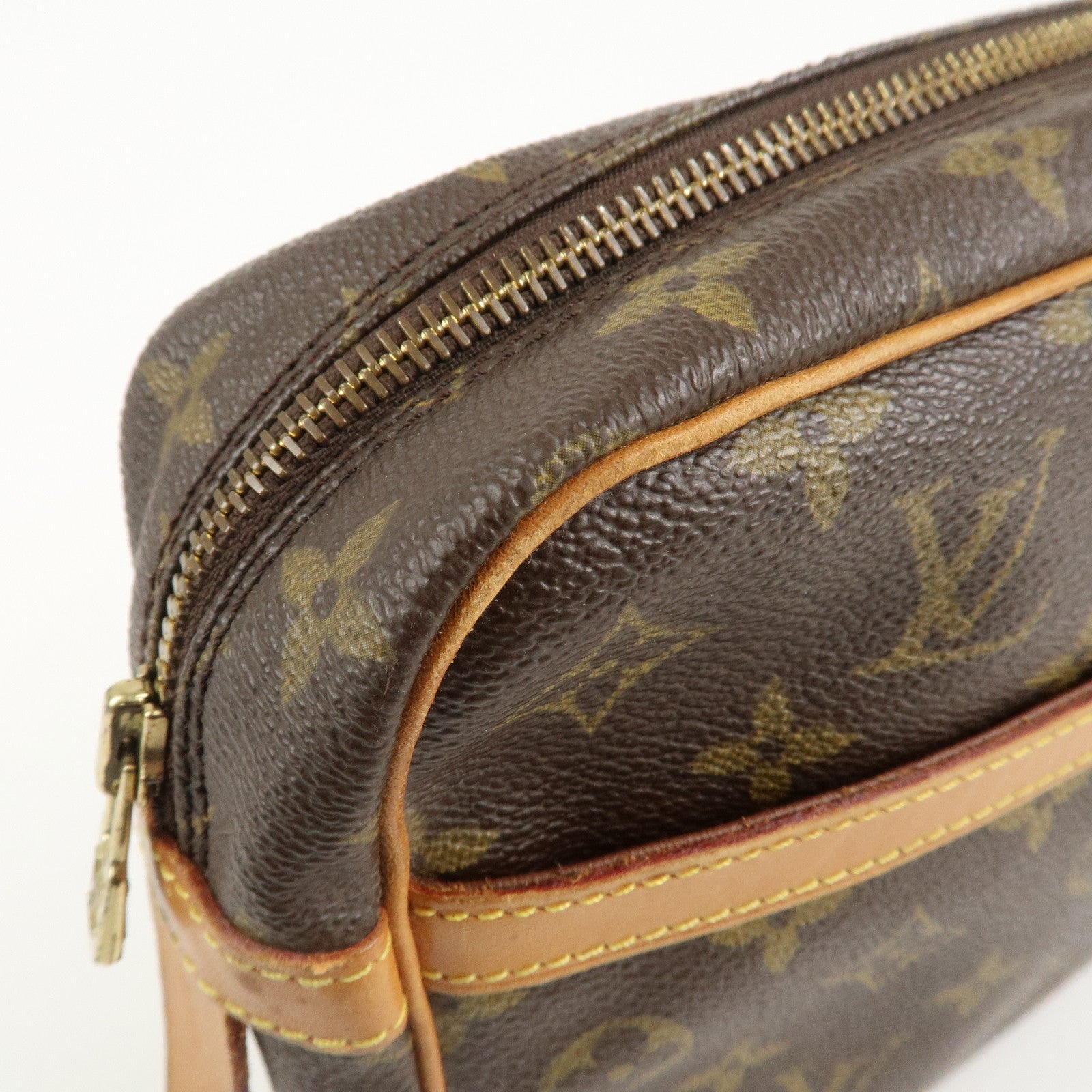 Louis Vuitton Monogram Compiegne 28 Pouch Clutch Bag Brown M51845 Used