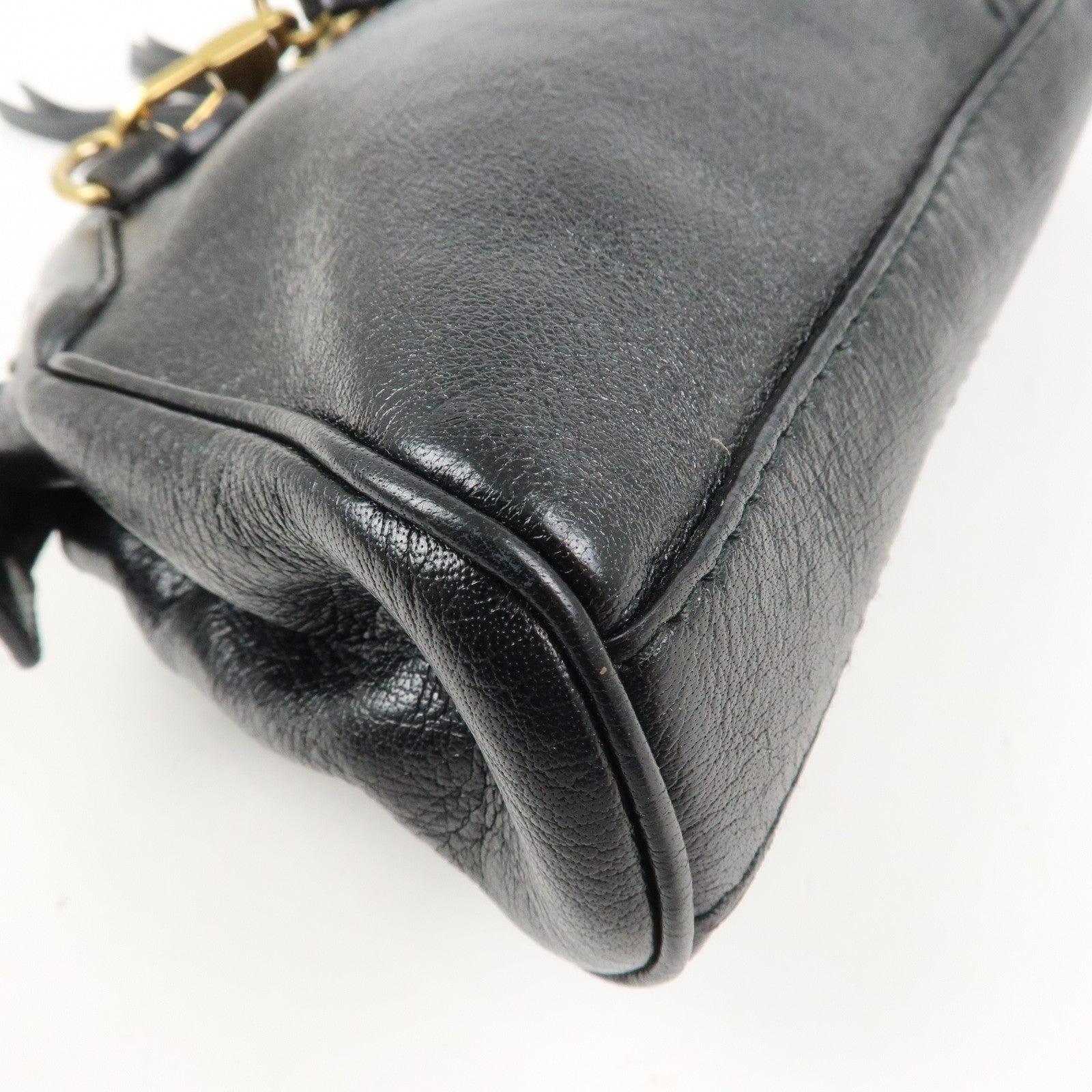 GUCCI Animalier Liber Small Cat Head Shoulder Bag Black 524620