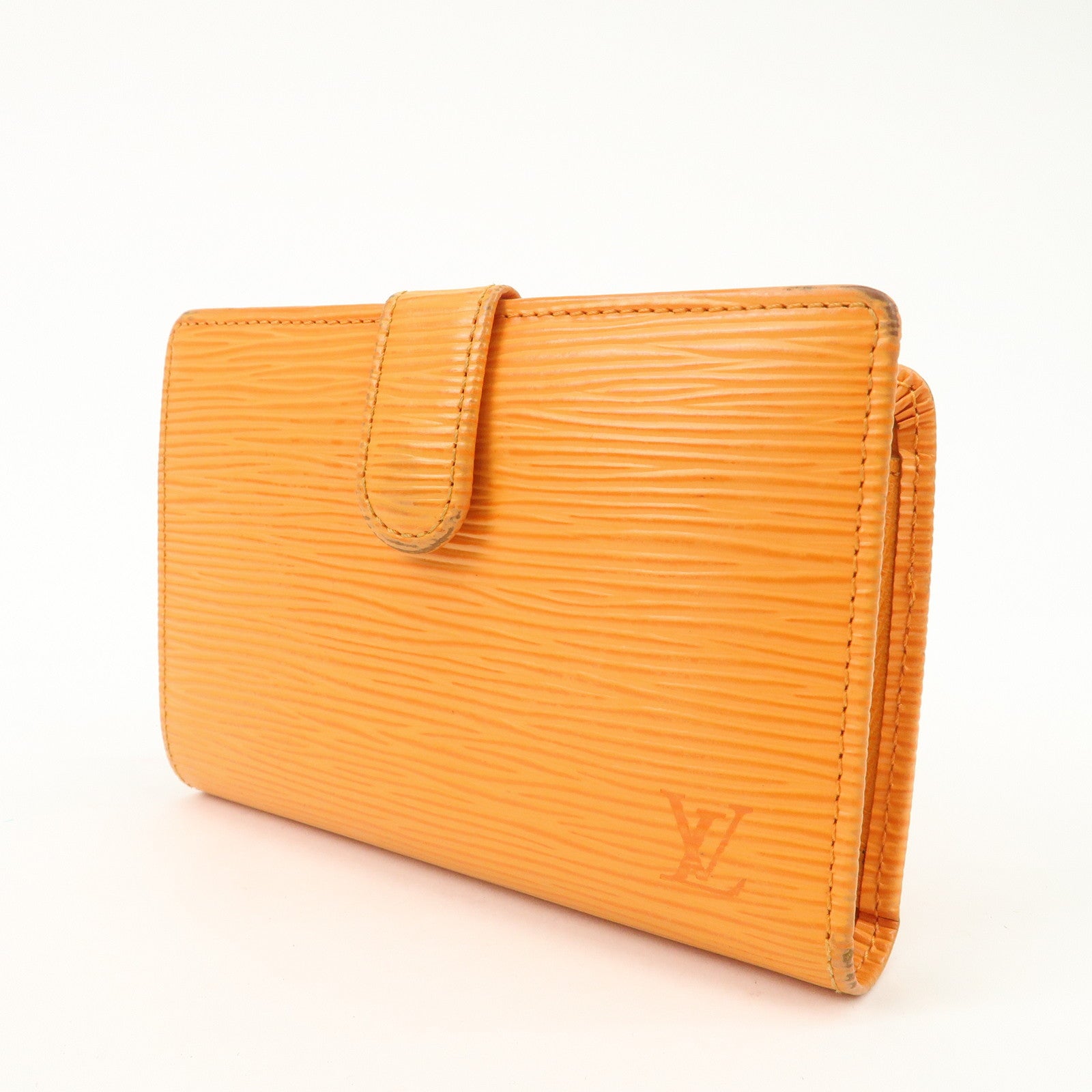 Louis Vuitton Epi Porte Monnaie Viennois Bi-Fold Wallet Mandarin Orange Used