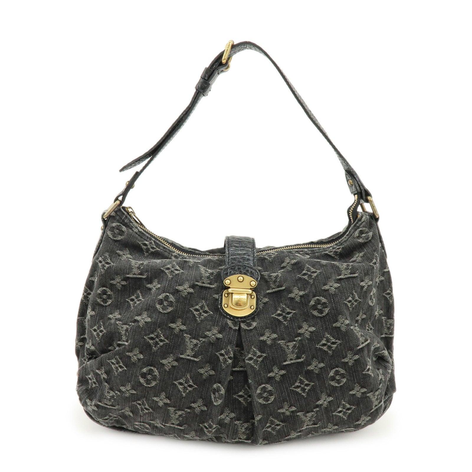 Louis Vuitton Monogram Denim Slightly Shoulder Bag Noir M95835