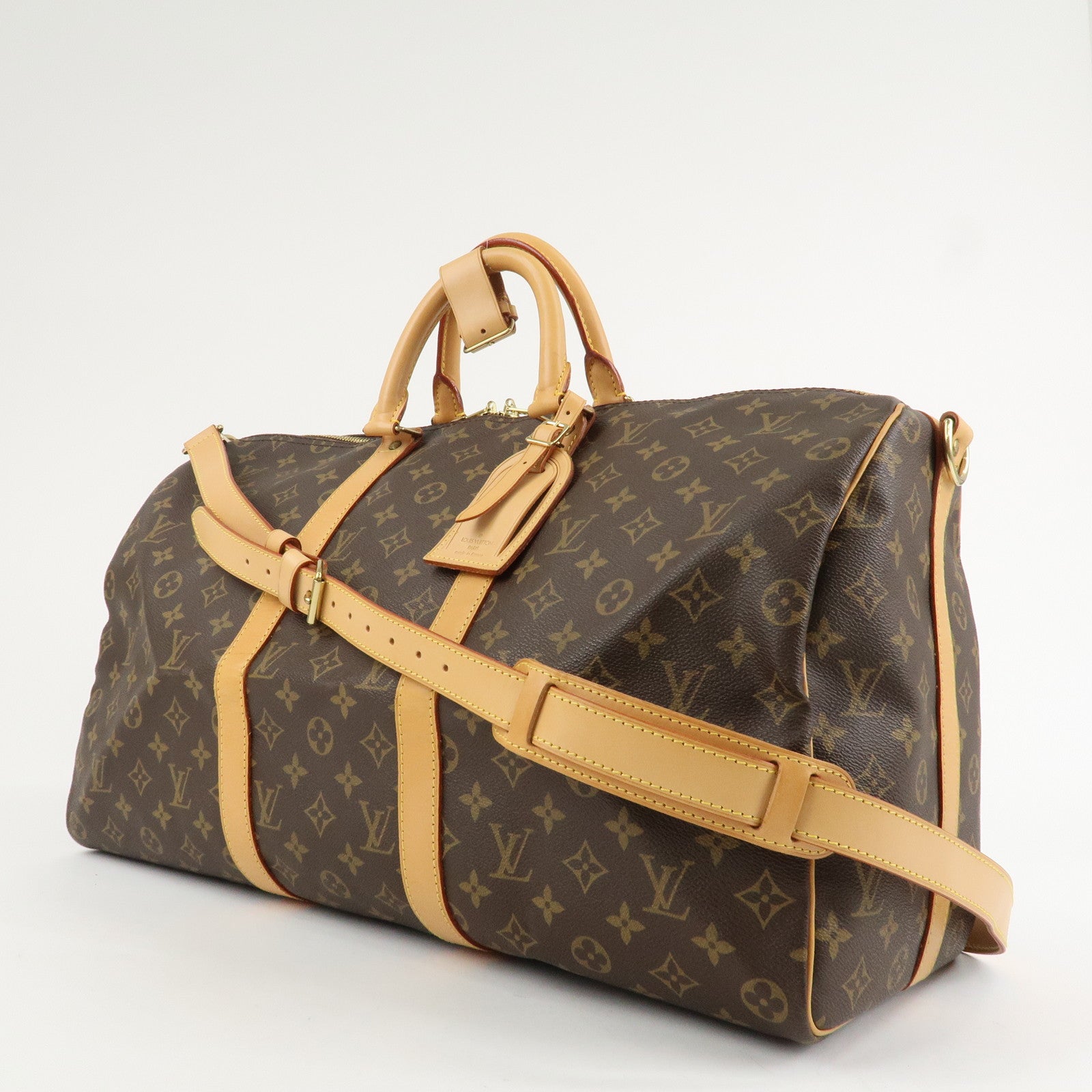 Louis Vuitton Monogram Keep All Bandouliere 50 Boston Bag M41416 Used