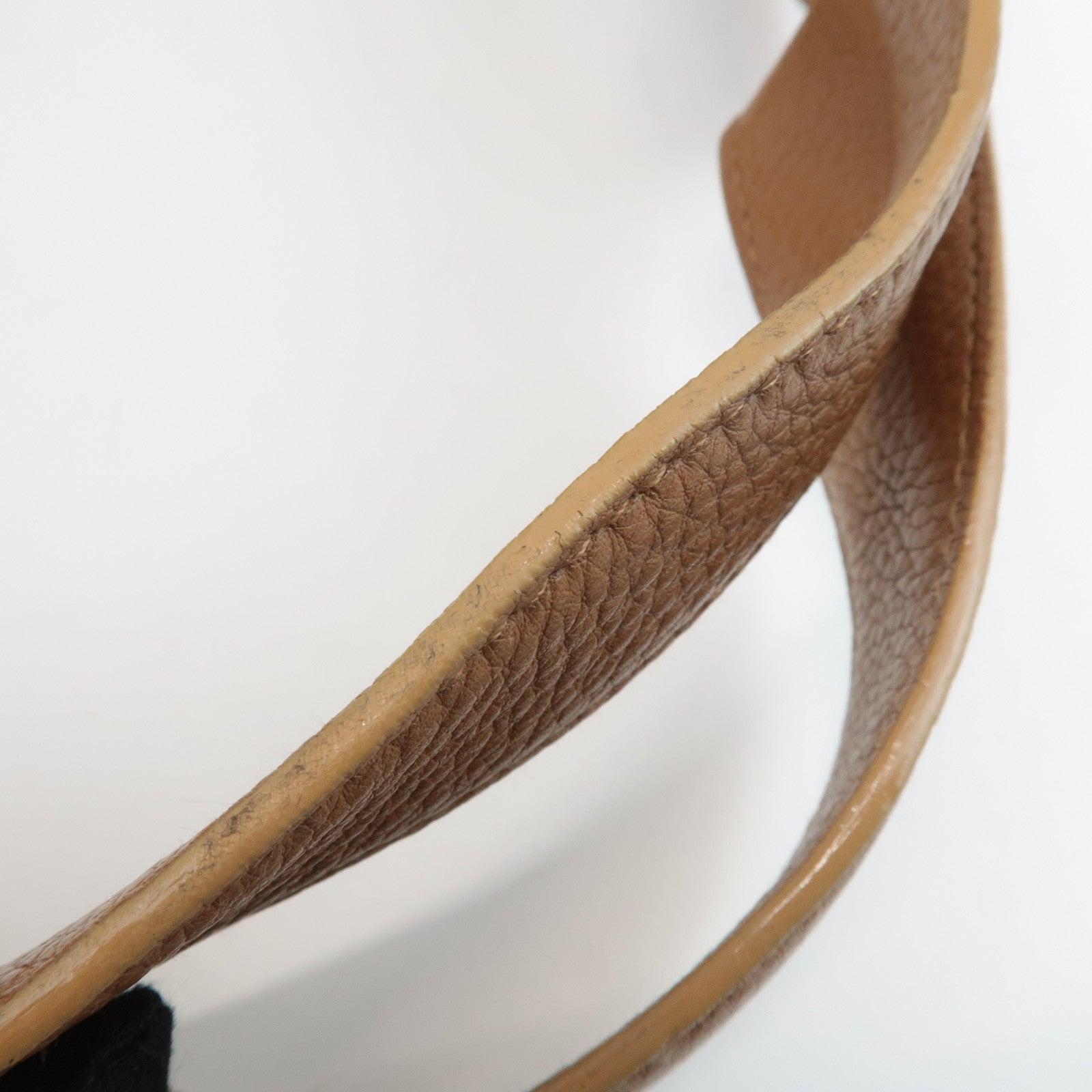 BVLGARI Logo Mania Leather Canvas Tote Bag Shoulder Bag Beige Brown Used