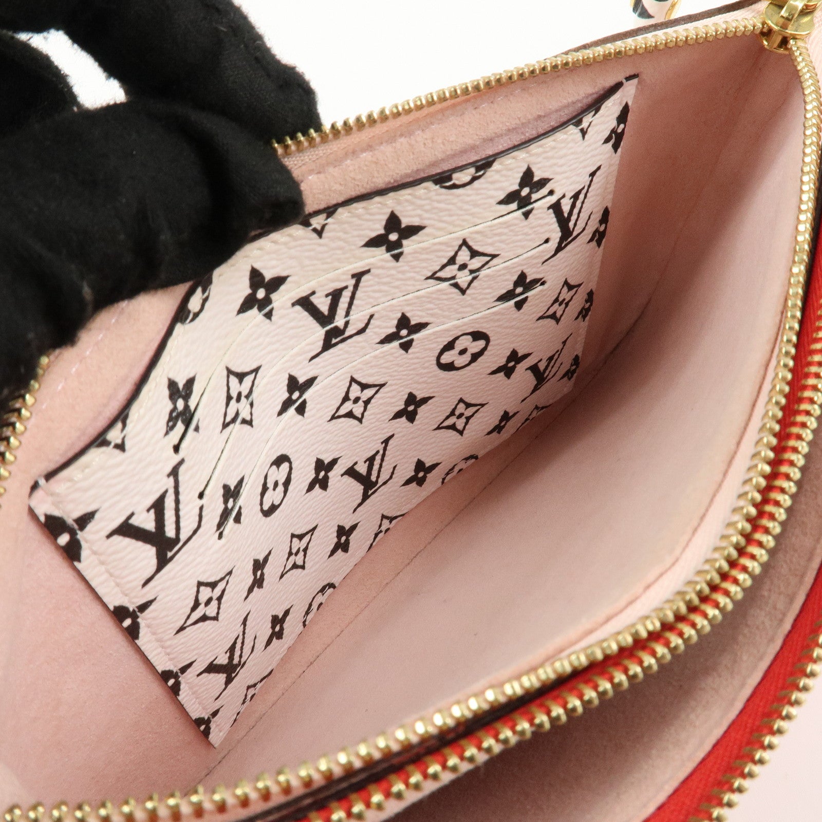 Louis Vuitton Monogram Giant Pochette Double Zip Pouch Rouge M67561 Used