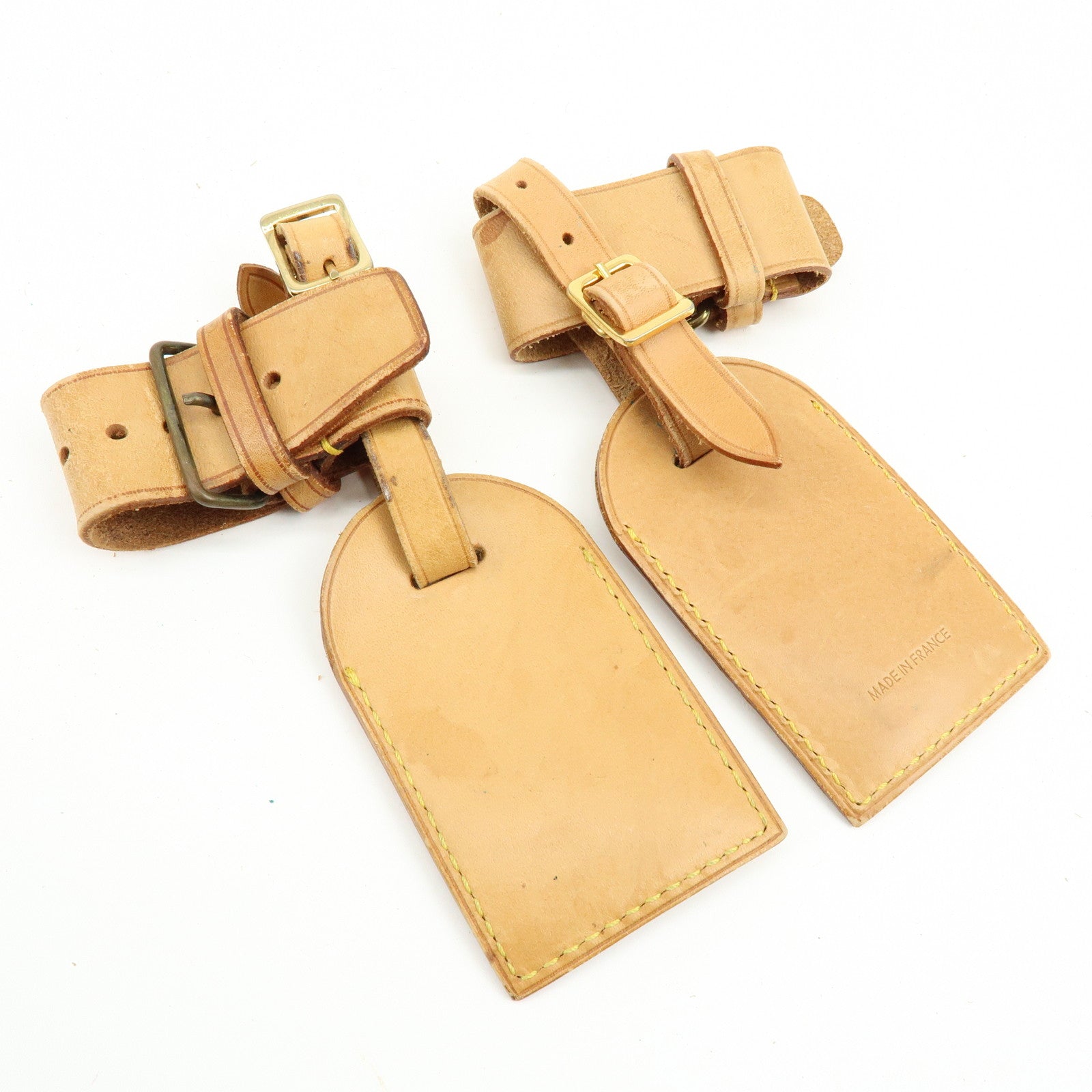 Louis Vuitton Set of 10 Leather Name Tag & Poignet Natural