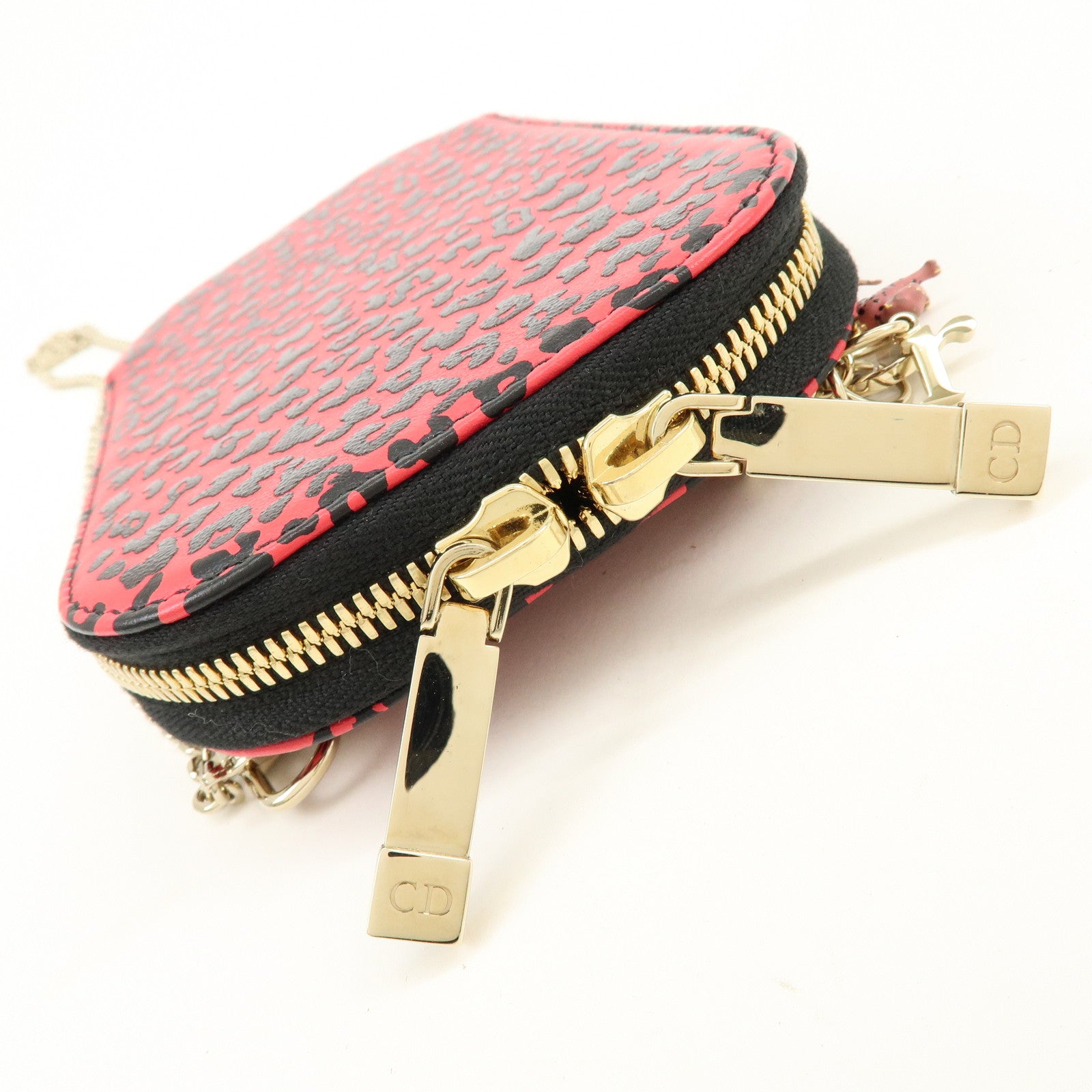 Christian Dior Lady Dior Call’in Dior Leather Phone Holder Pink