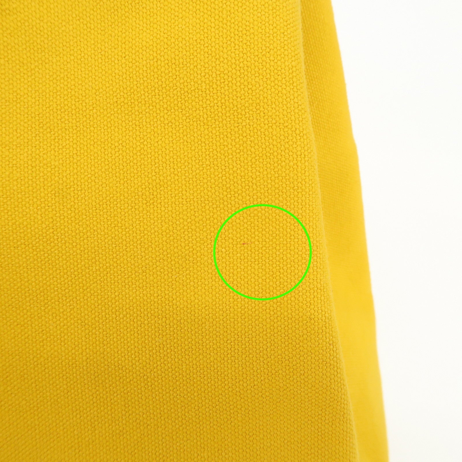 HERMES Porochon Mimil Canvas Leather PM Shoulder Bag Yellow