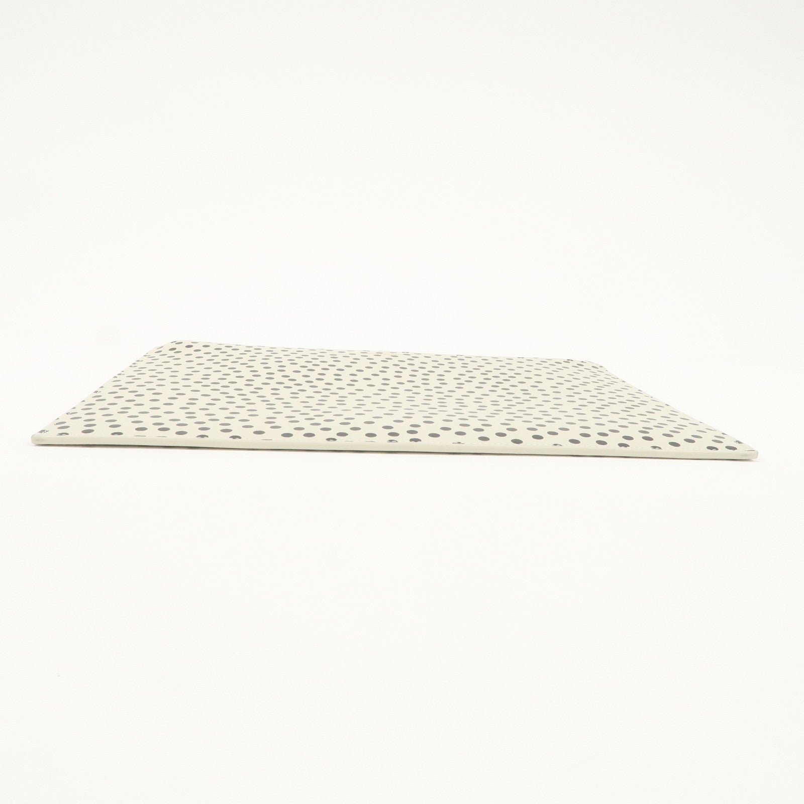 SAINT LAURENT PARIS Leather Clutch Bag Second Bag Dots Ivory Used
