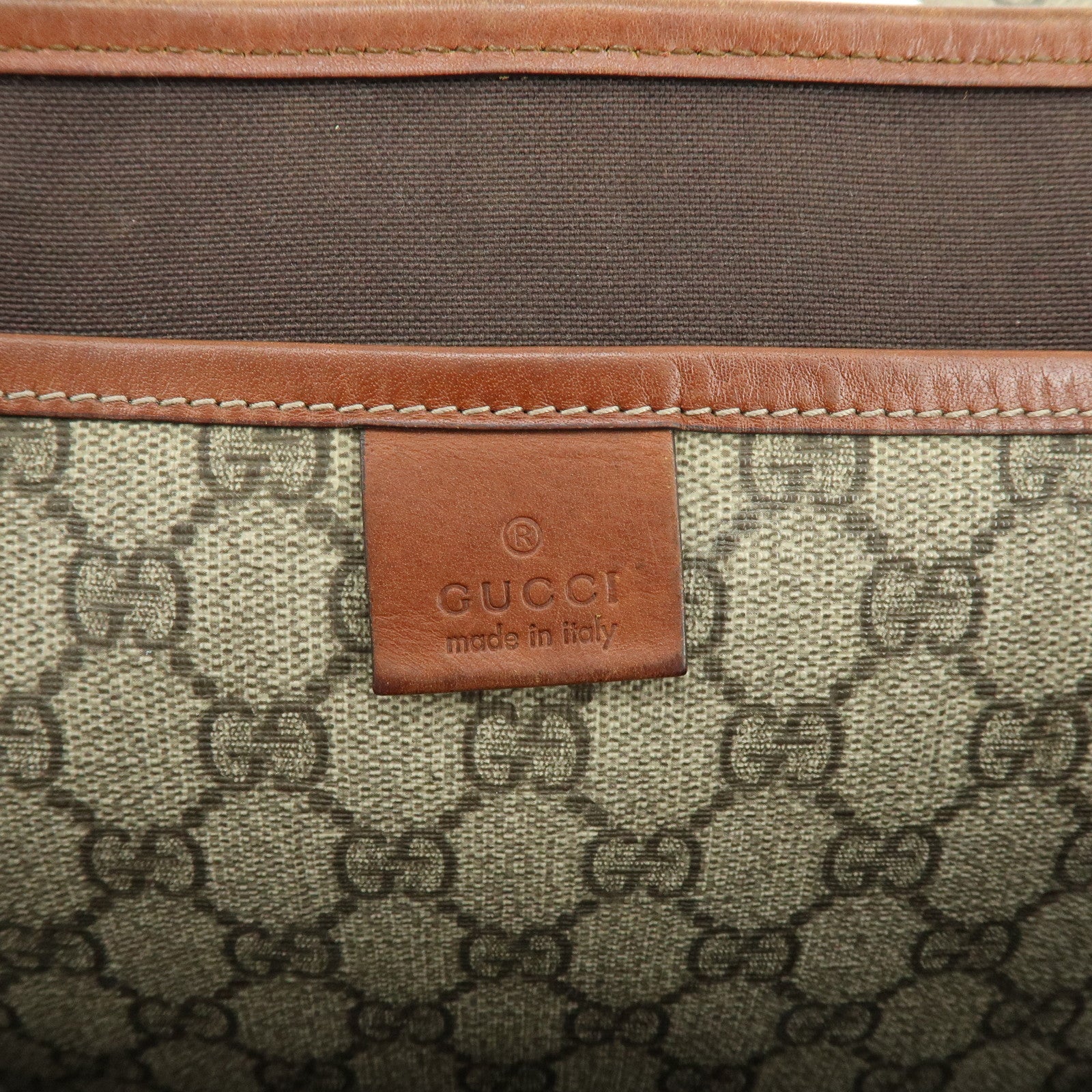 GUCCI GG Supreme Leather Sherry Tote Bag Shoulder Bag 211134