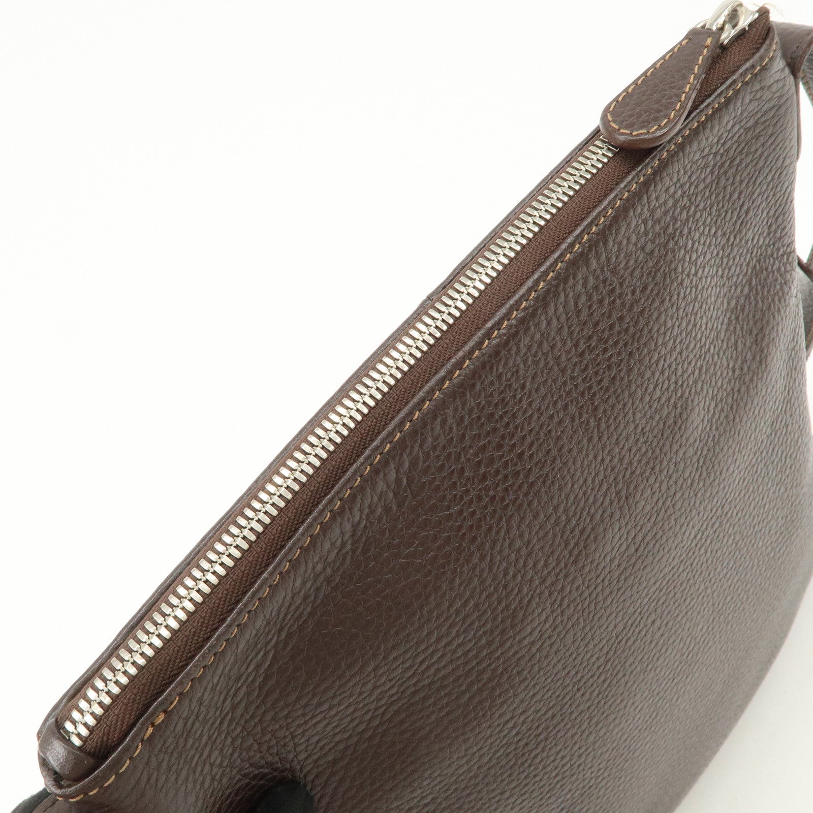 LOEWE Senda Logo Leather Shoulder Bag Crossbody Bag Brown