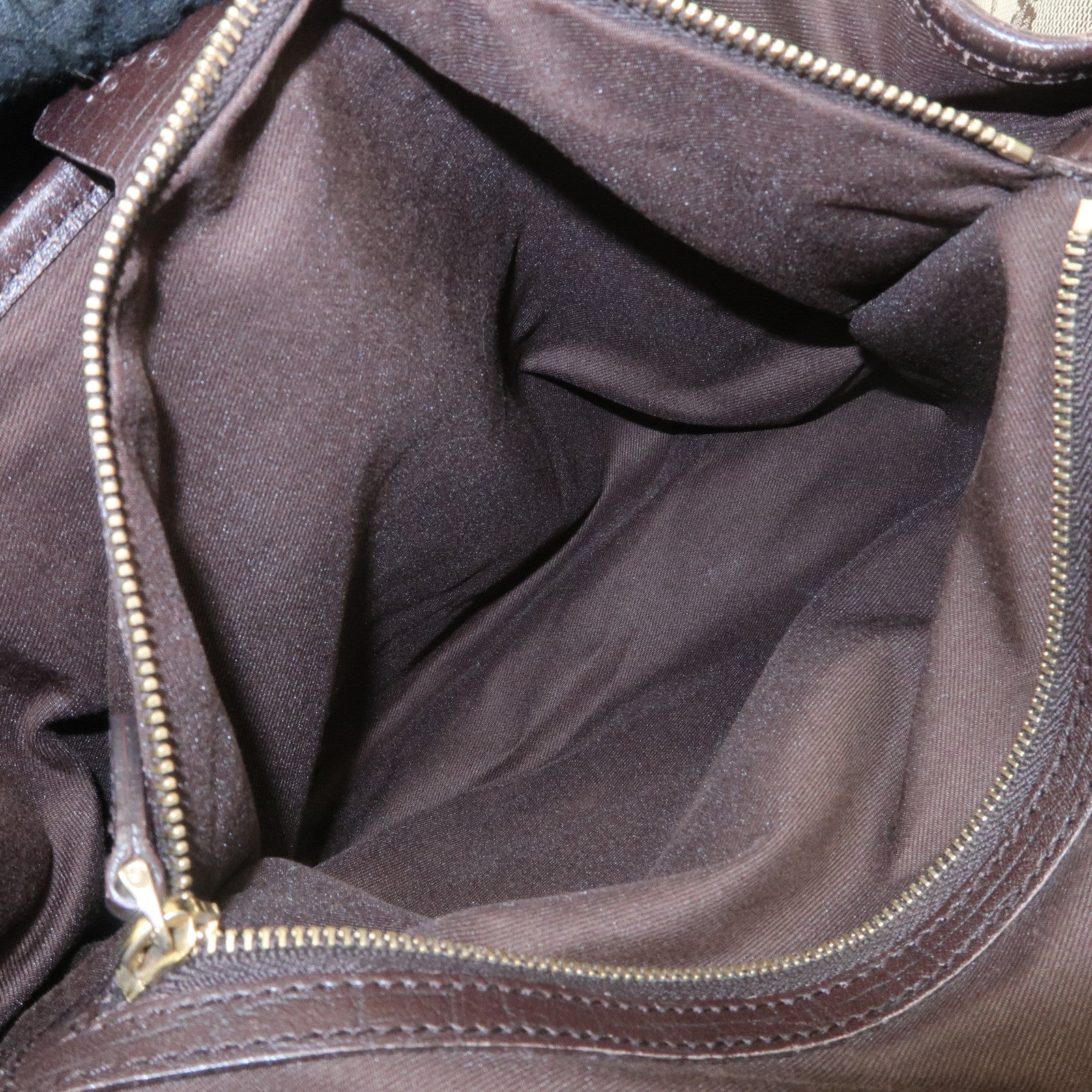 GUCCI Sherry GG Canvas Leather Tote Bag Beige Brown 139260 Used